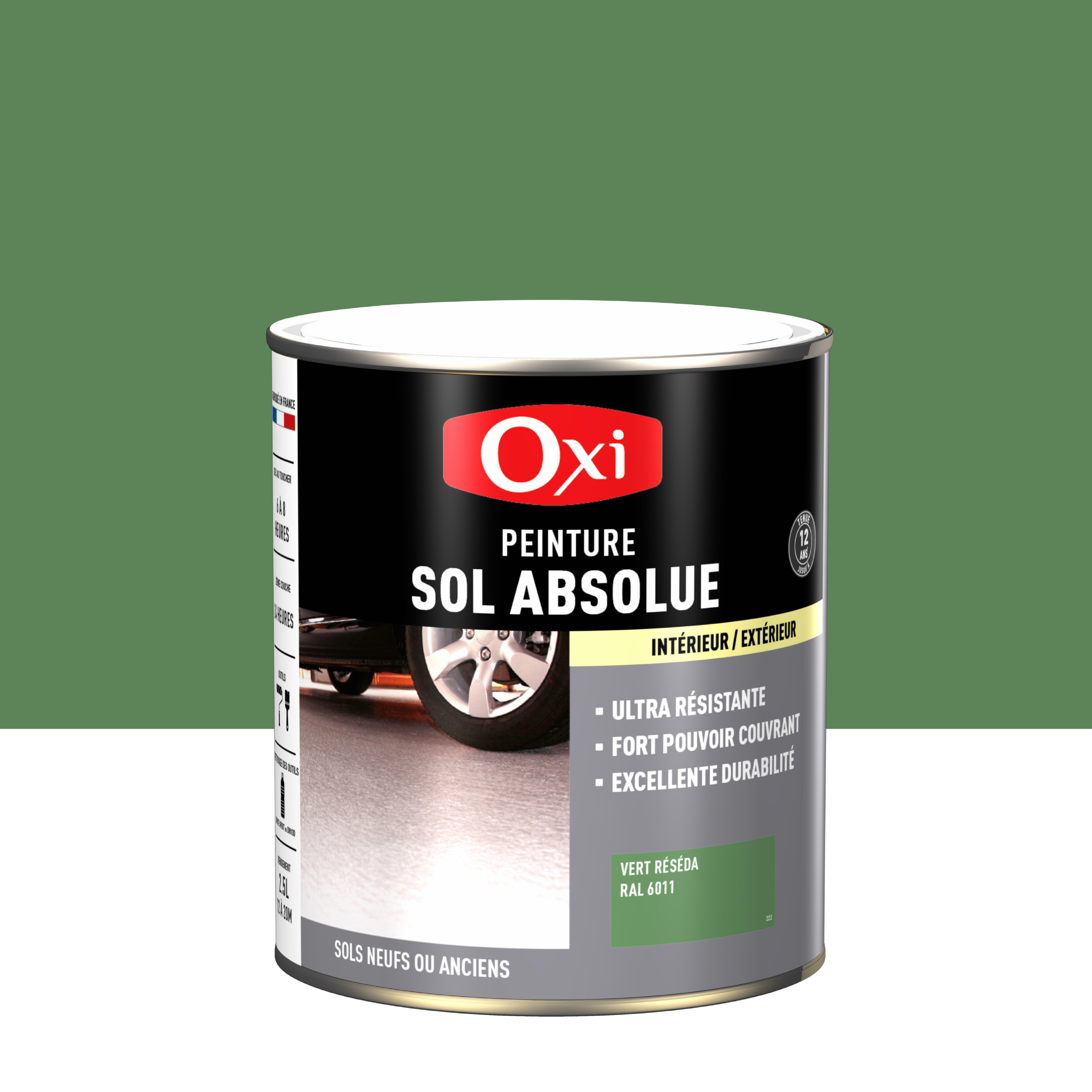 CROP Aérosol De Peinture Vert Réglisse Satinée RAL 6011 - 400ml - CROP