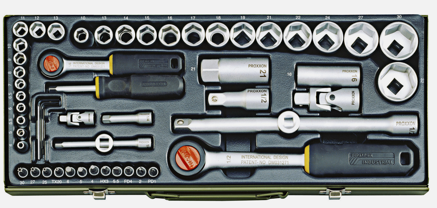 Zestaw kluczy nasadowych 1/4