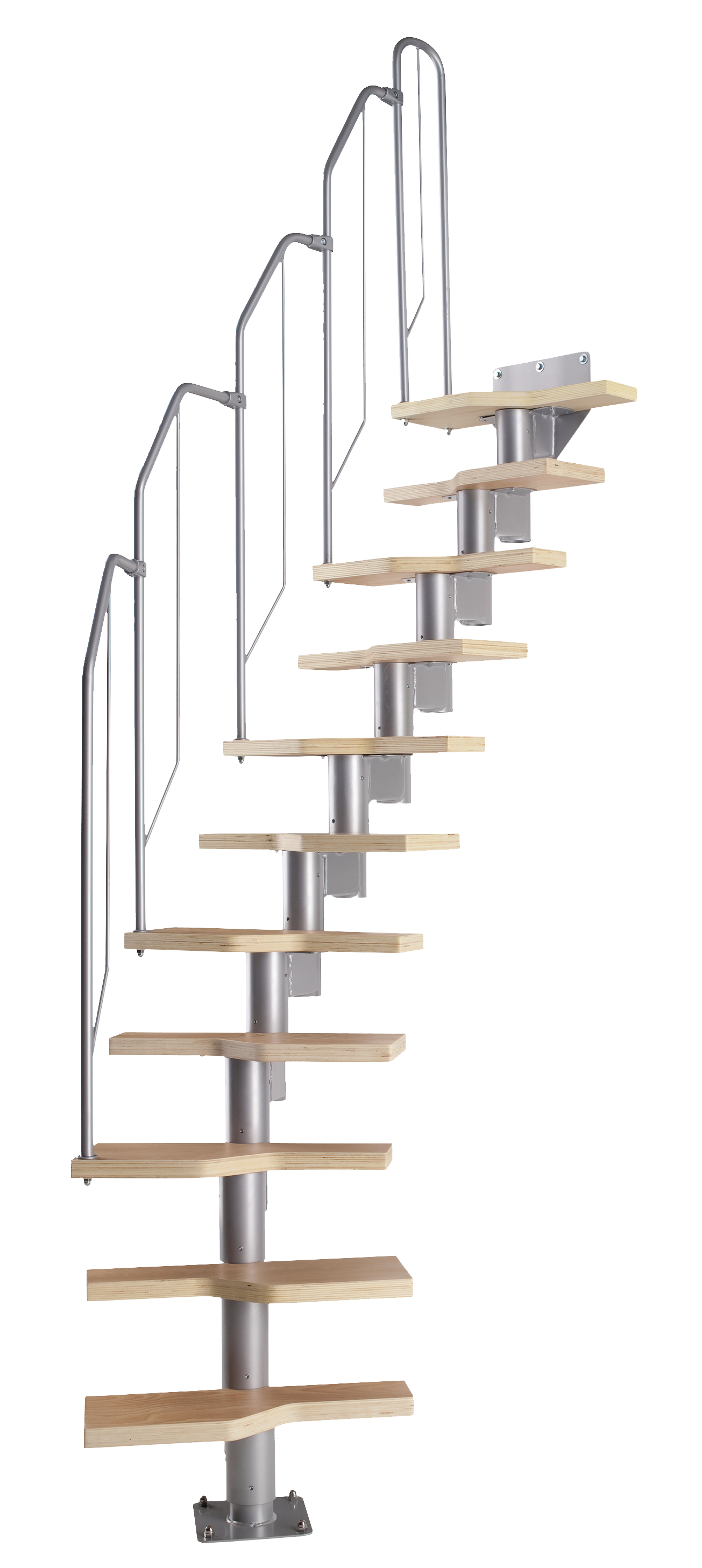 Schody modułowe srebrne Athena Buk fornir 11 stopni Dolle