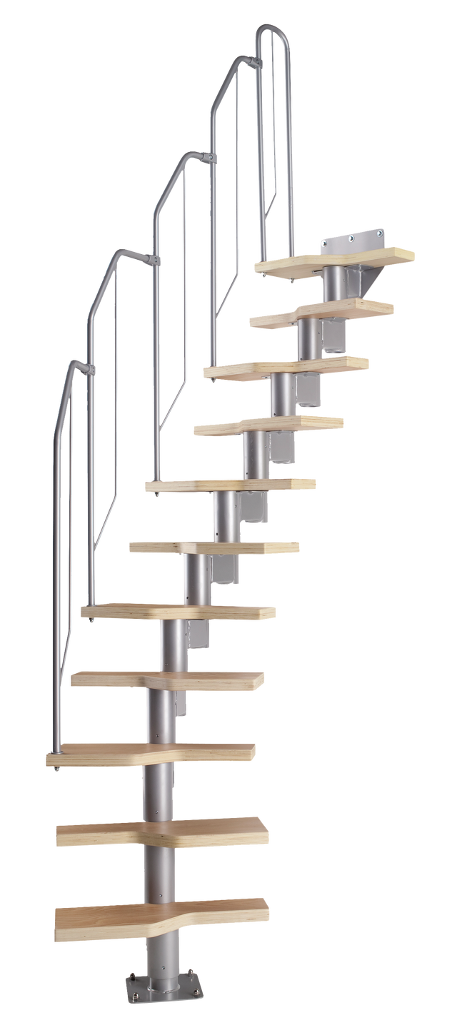 Schody modułowe srebrne Athena Buk fornir 11 stopni Dolle