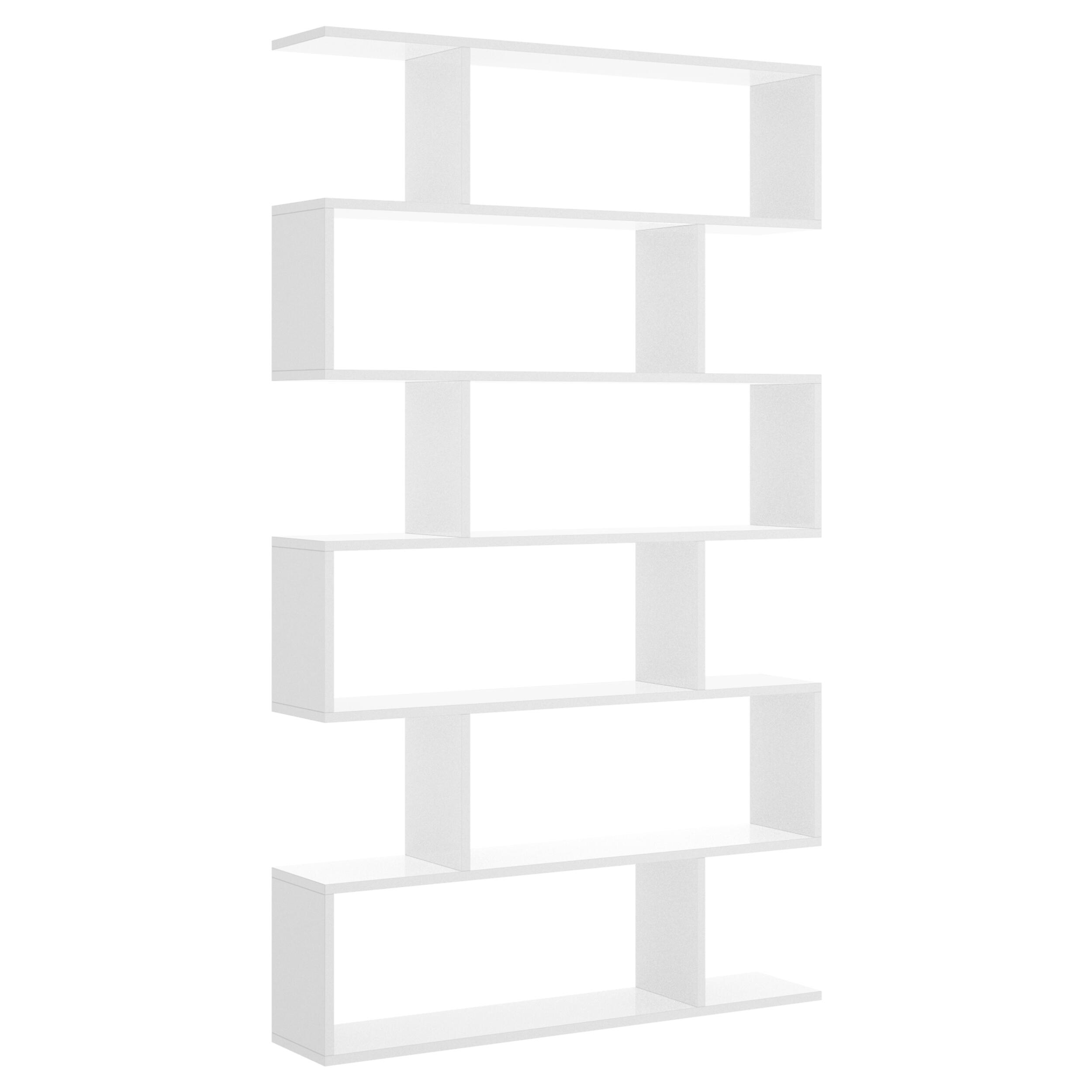 Libreria 7 ripiani Alta Lis L 80 x P 25 x H 190 cm bianco, portata per ripiano 5 kg - 6