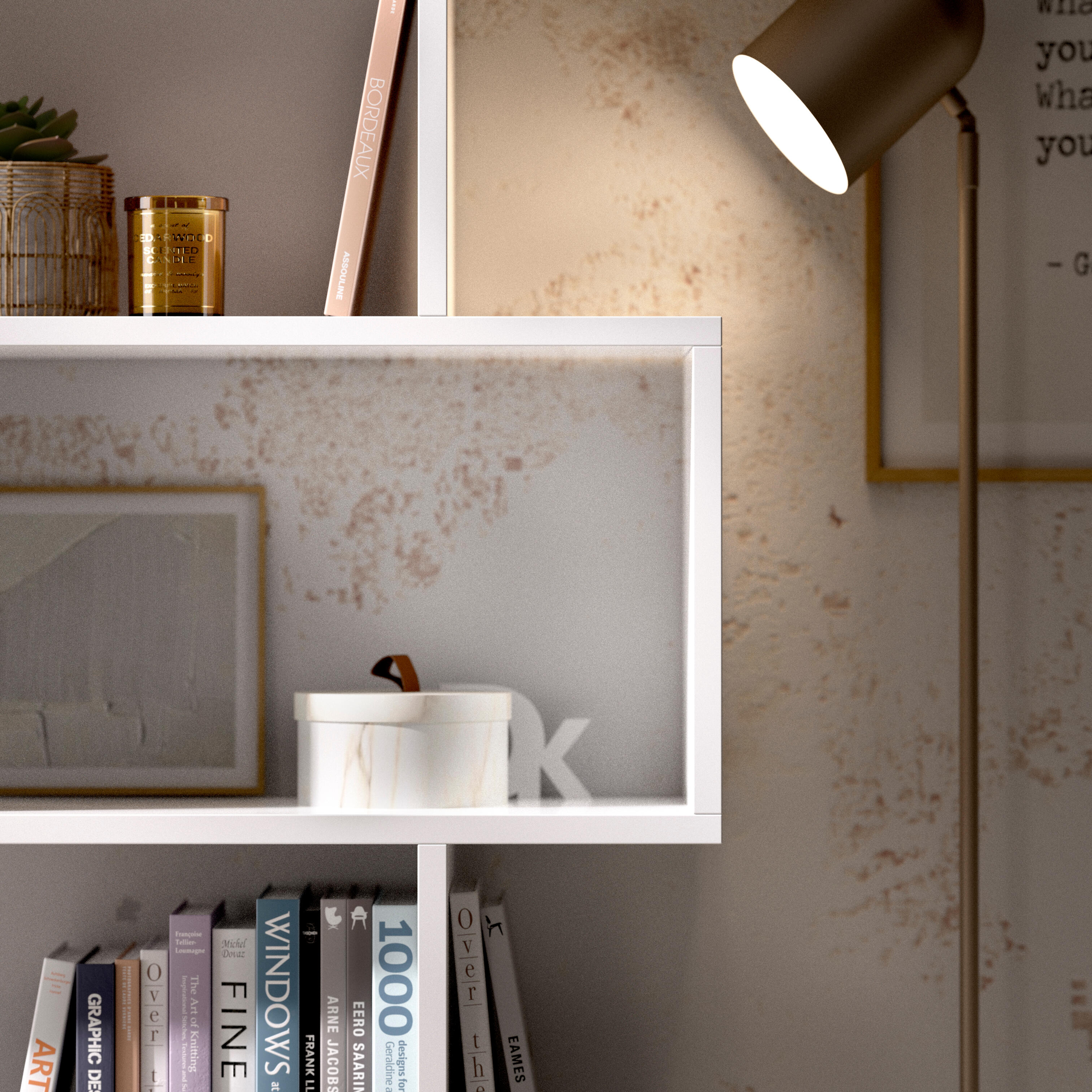 Libreria 7 ripiani Alta Lis L 80 x P 25 x H 190 cm bianco, portata per ripiano 5 kg - 3