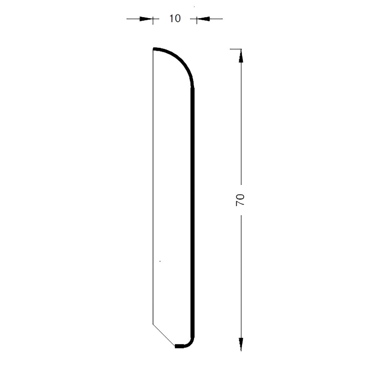 Battiscopa Superior in legno bianco Sp 10 mm x H 7 x L 240 cm / 2.4 m - 5