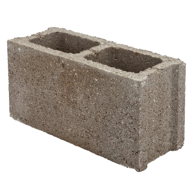 BLOQUE DE HORMIGÓN CARGA GRIS  39X19X19CM