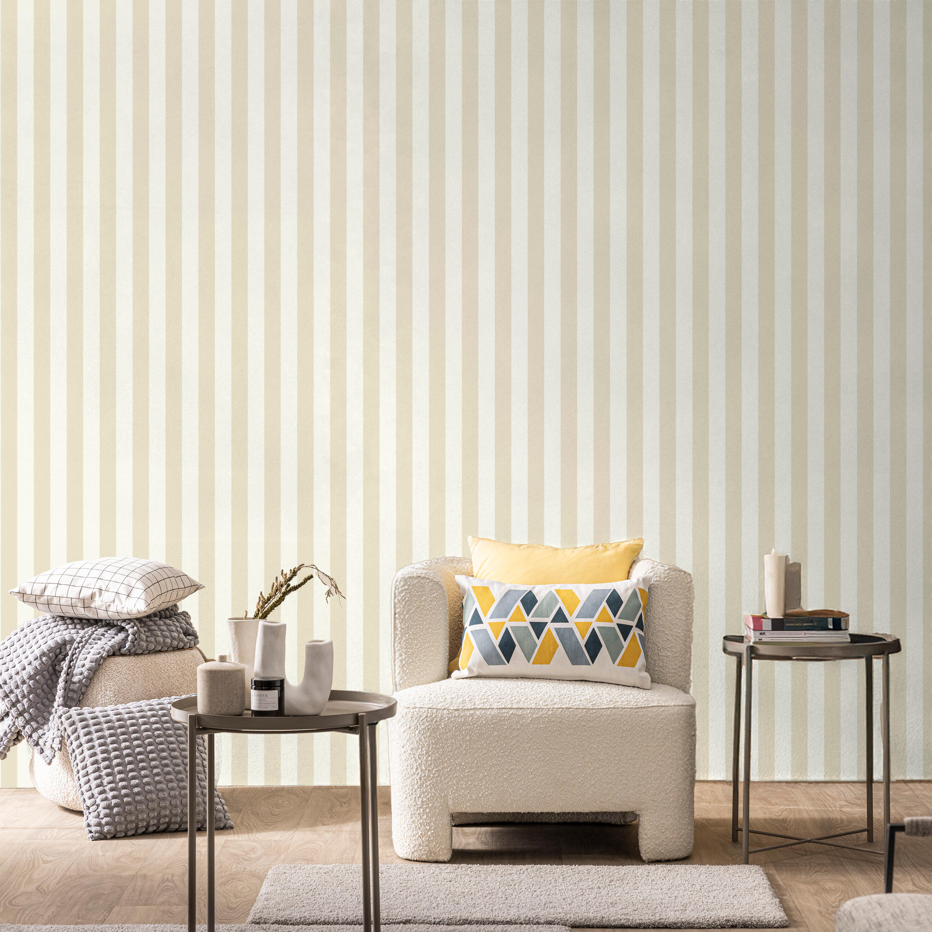 Papel de parede riscas Jovan 0,53X10,05M linho Inspire - 10