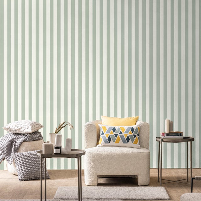 Papier peint intissé Rayure jovan INSPIRE bleu