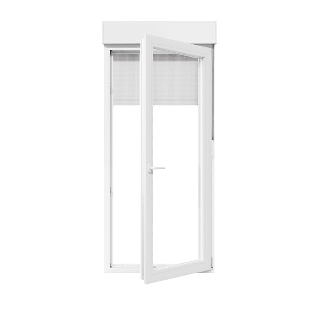 Porta Janela em PVC 90x218 cm com estore branco