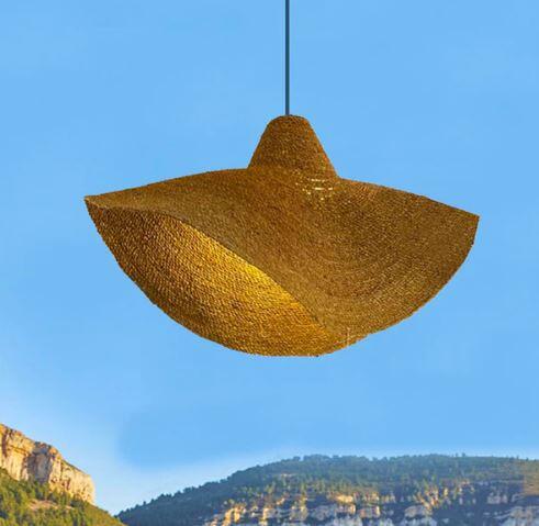 Lámpara de techo colgante de exterior de yute beige 1 luz E27 Kleia Outdoor Cable 90 cm - 4