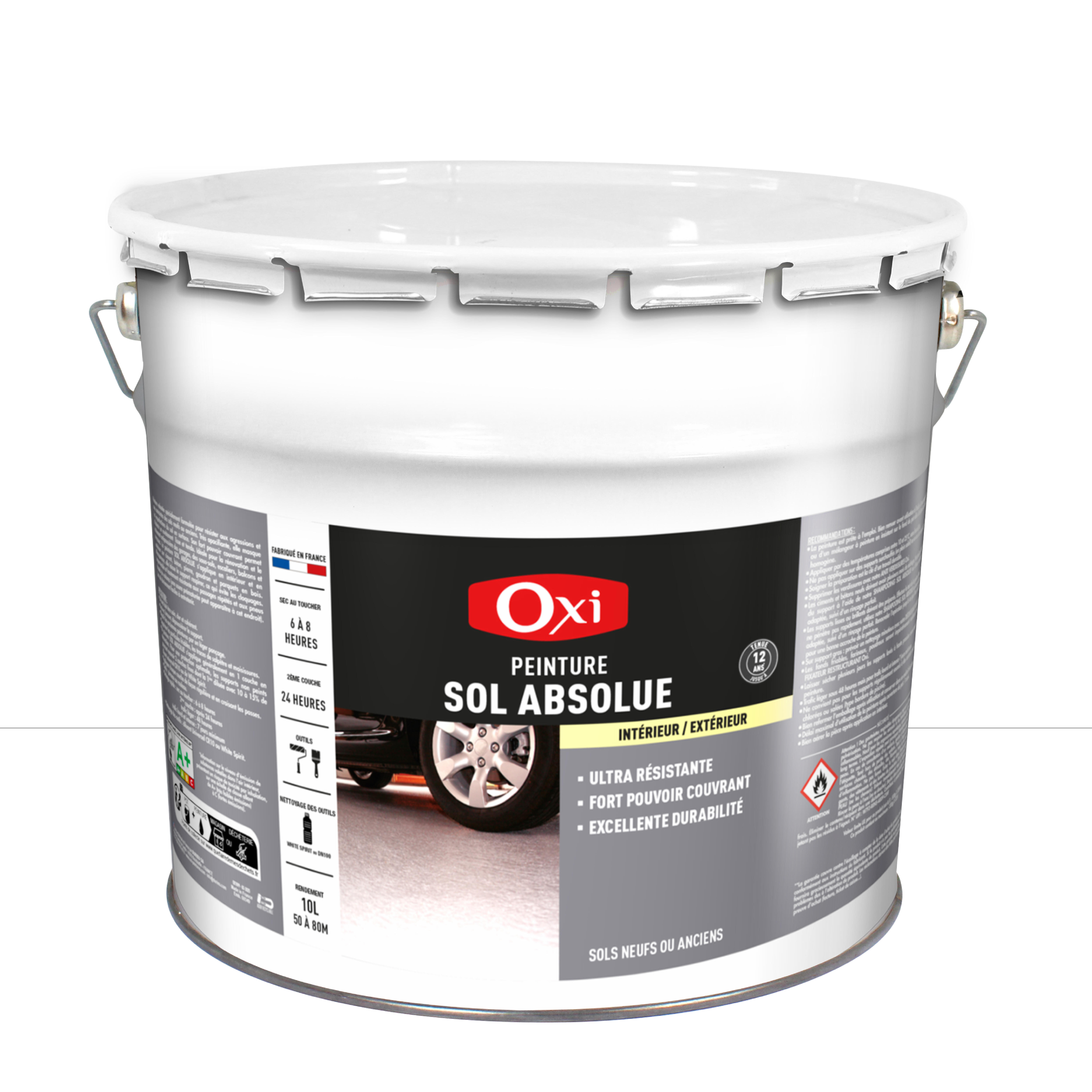 Peinture sol Absolue OXI, RAL 9016, blanc mat, 10 l | Leroy Merlin