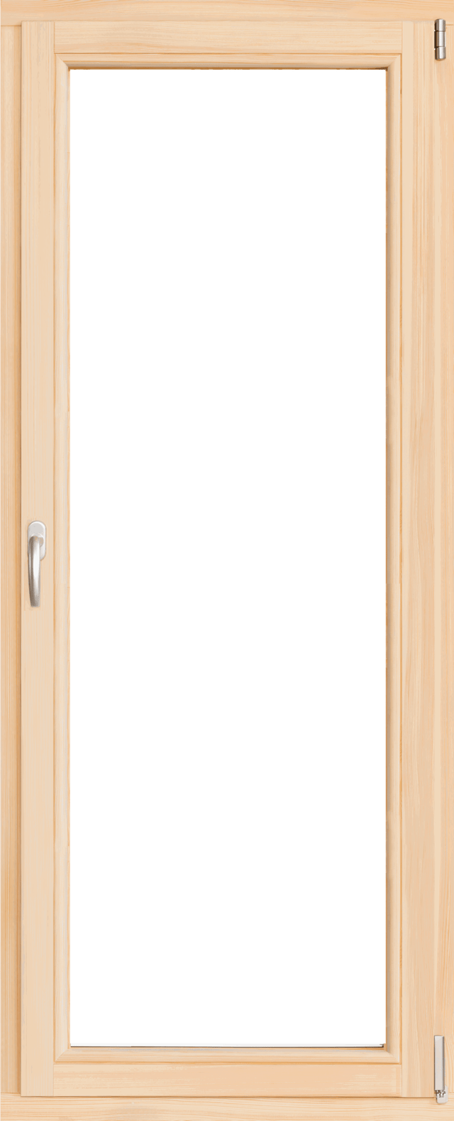 Okno drewniane sosnowe 3-szybowe balkonowe LM 90 OB5 865x2195 mm rozwierno-uchylne prawe do wewnątrz Lupol