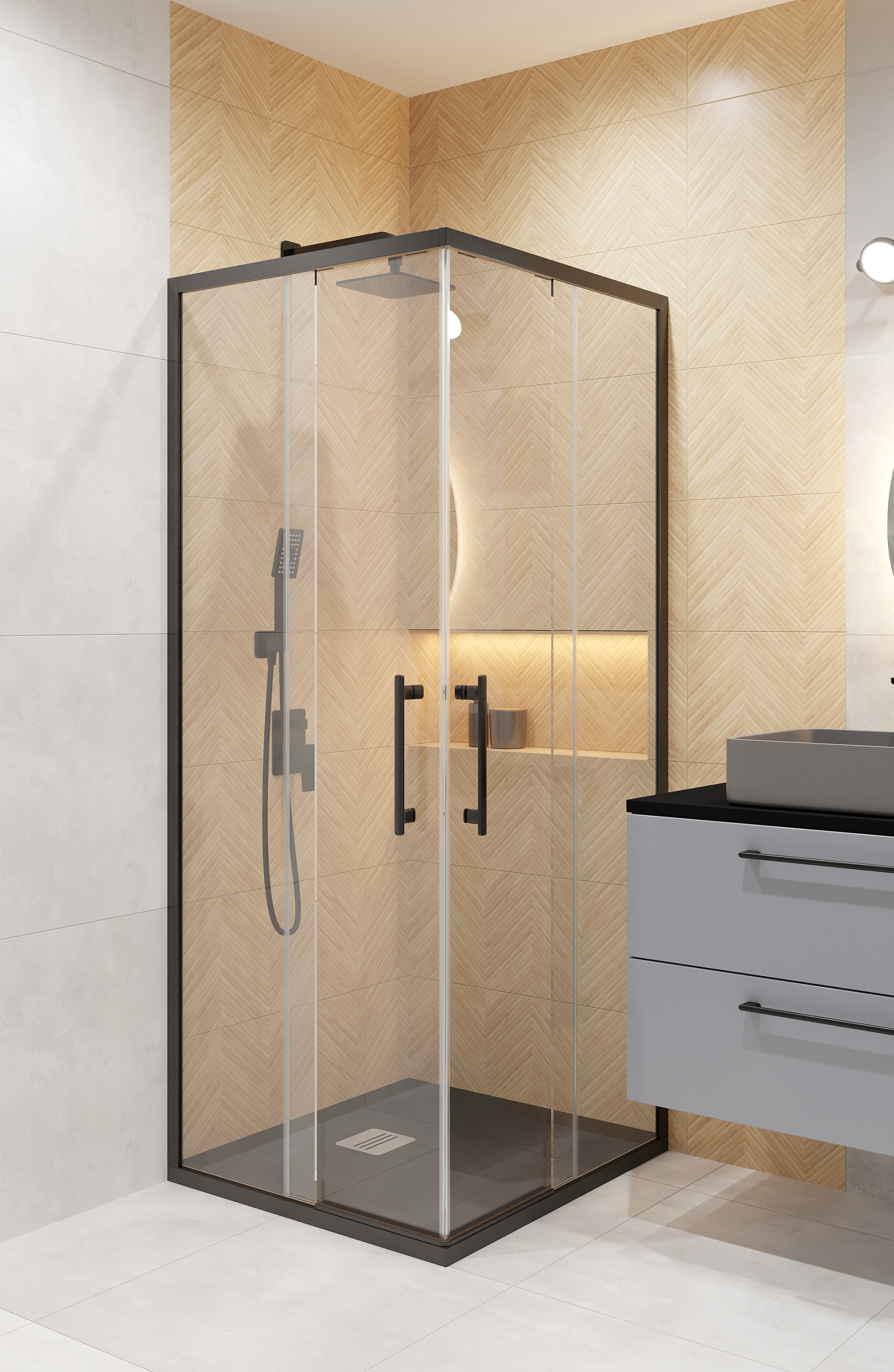 Szkło do kabiny prysznicowej Remix 80x195 cm Sensea - 2