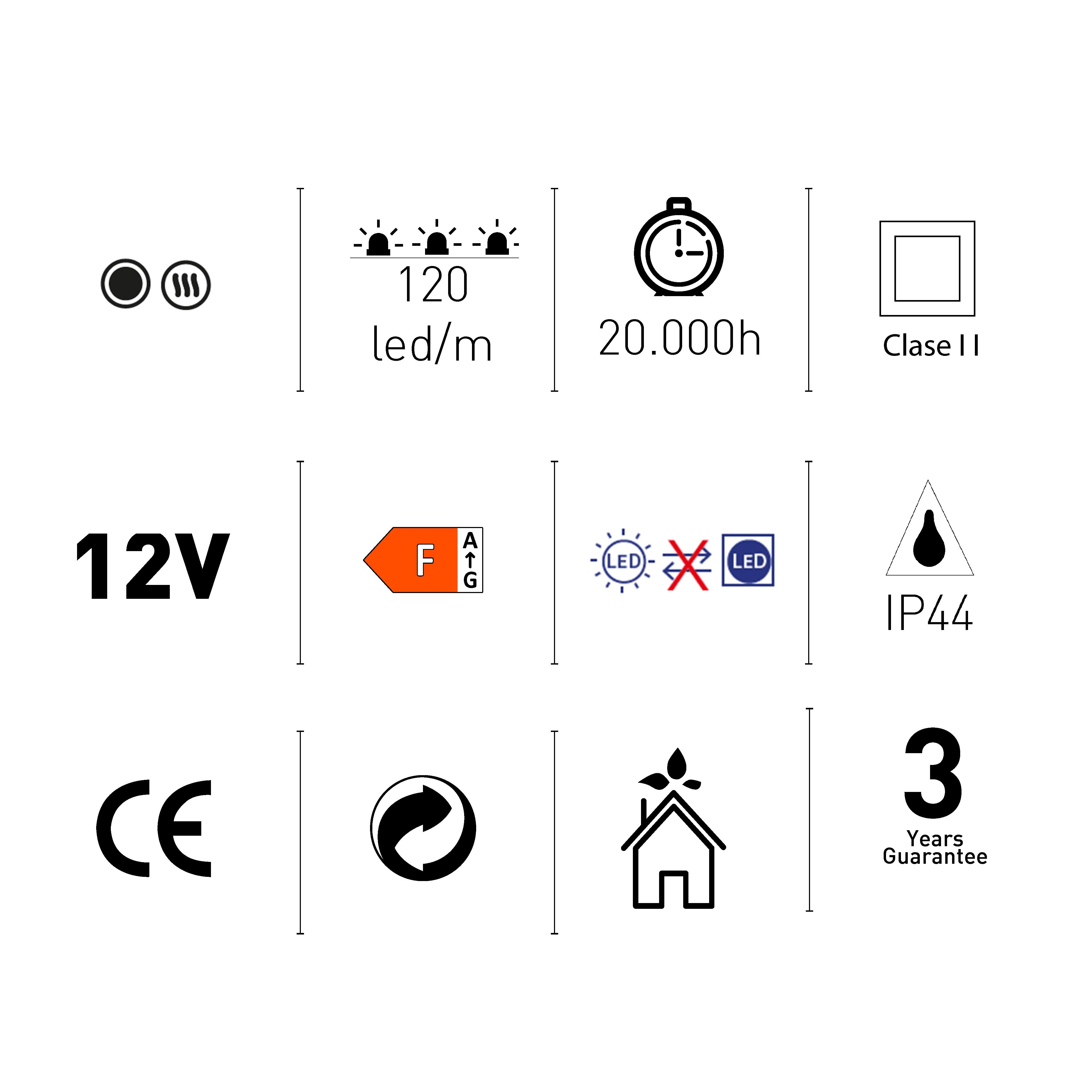 Espejo de baño con luz LED  Emin  con antivaho, sensor, táctil,  80x80cm - 7
