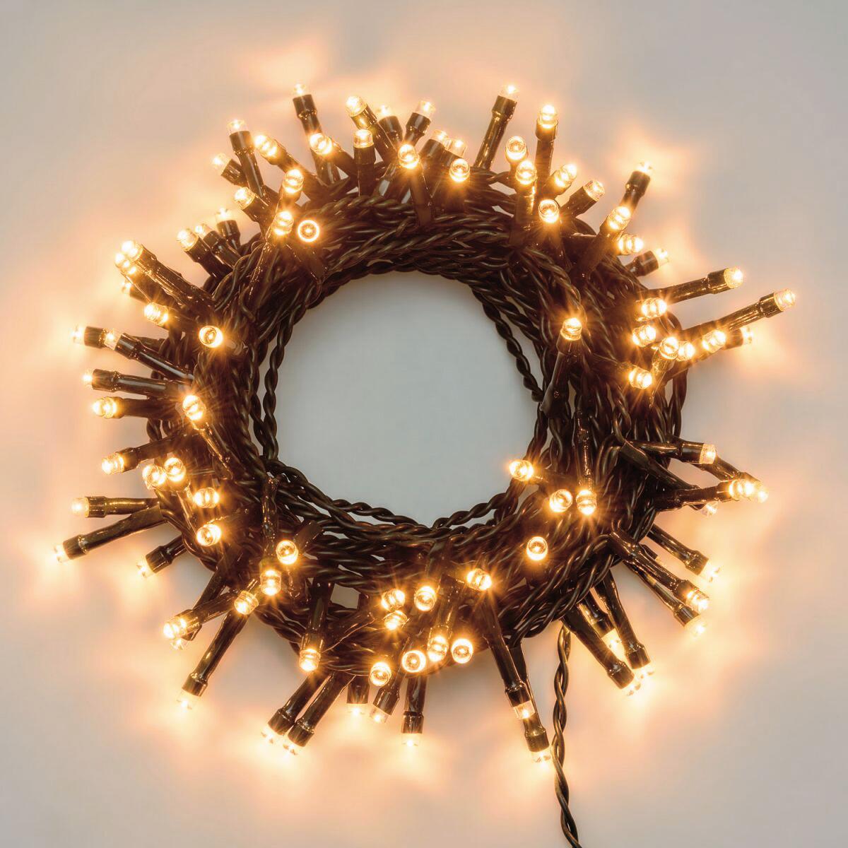 Filo di luci di natale 450 lampadine LED bianco caldo 18.5 m programmabile - 3