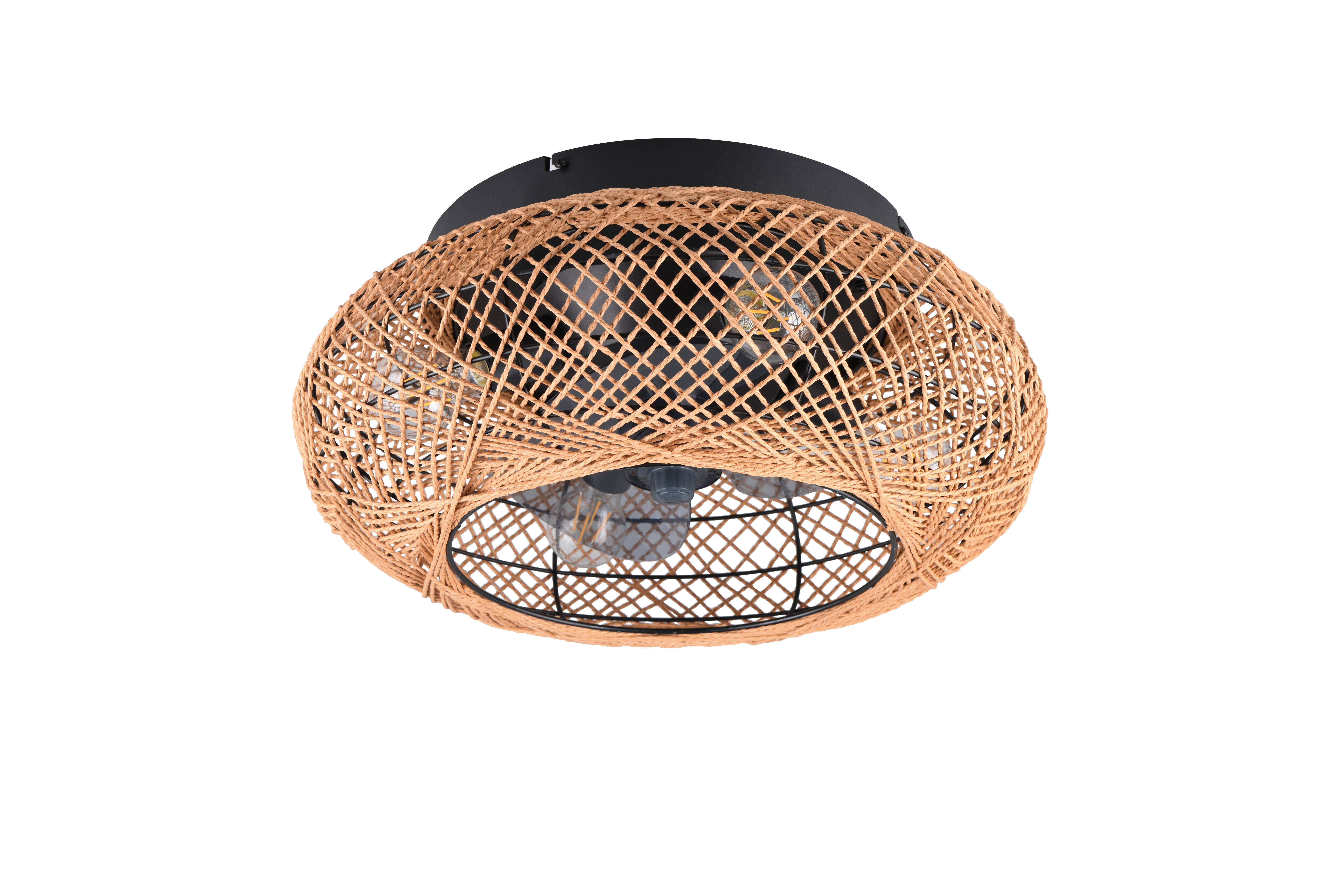 Ventoinha de teto com lâmpada D50 cm castanho 470 Lm Bidar Trio Lighting
 - 14