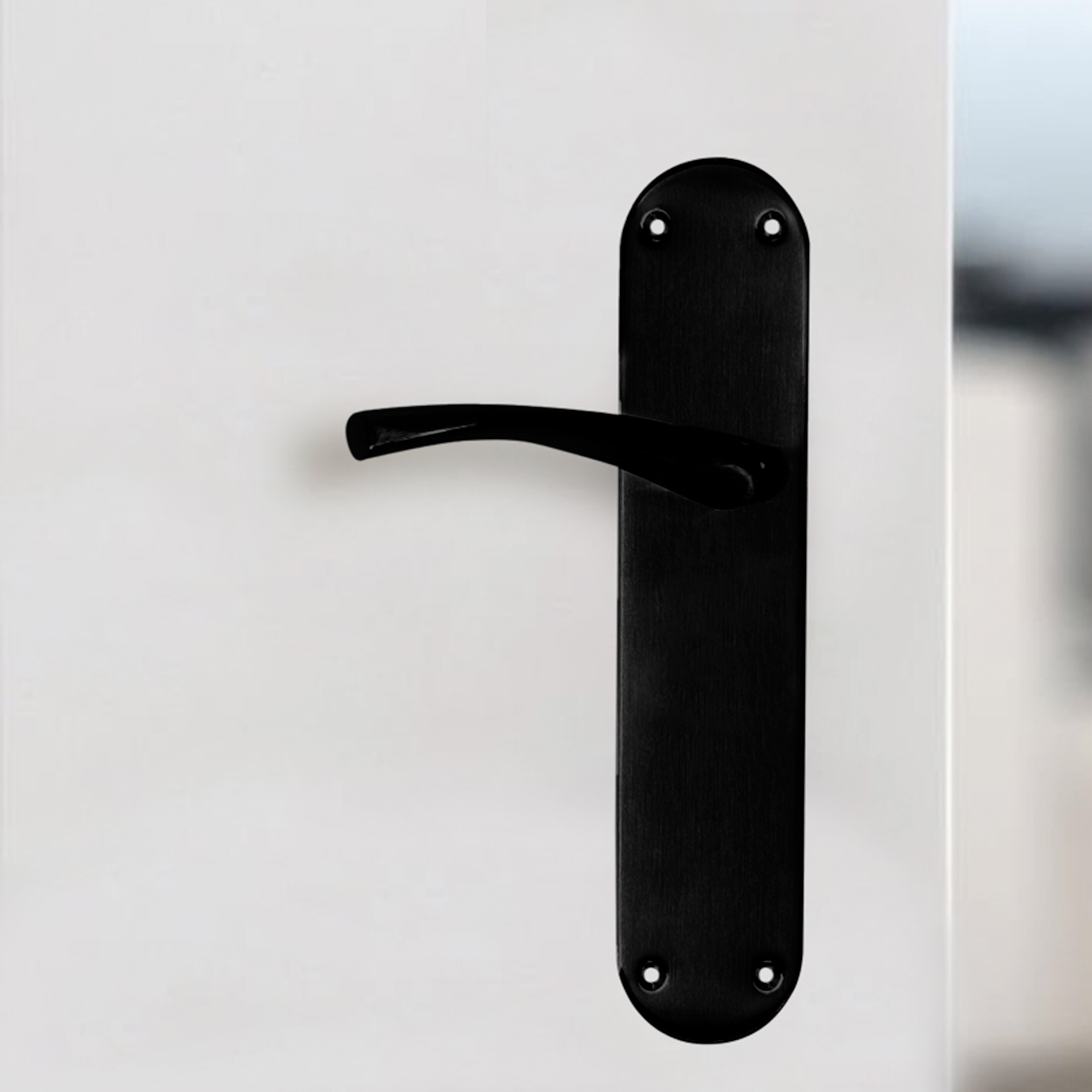 JUEGO DE MANILLA ALUMINIO PLACA ANCHA NEGRO MOD 707 MICEL - 2