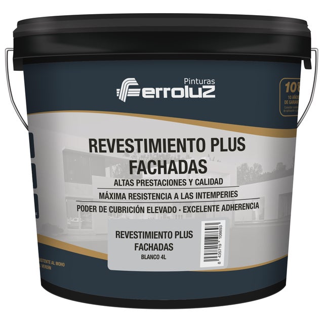 REVESTIMIENTO FACHADAS MATE UNIVERSAL 4L BLANCO