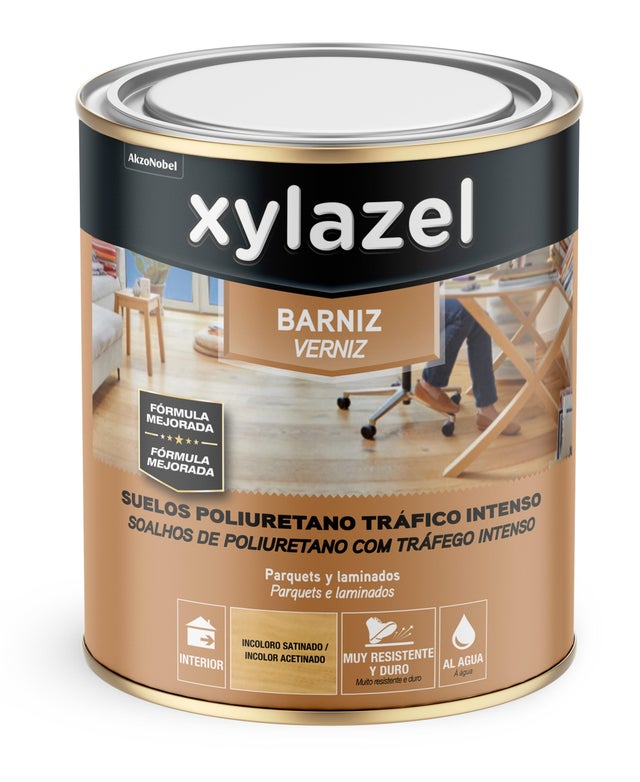 BARNIZ ACRILICO SATINADO TARIMA POLIUTERANO 4L INCOLORO