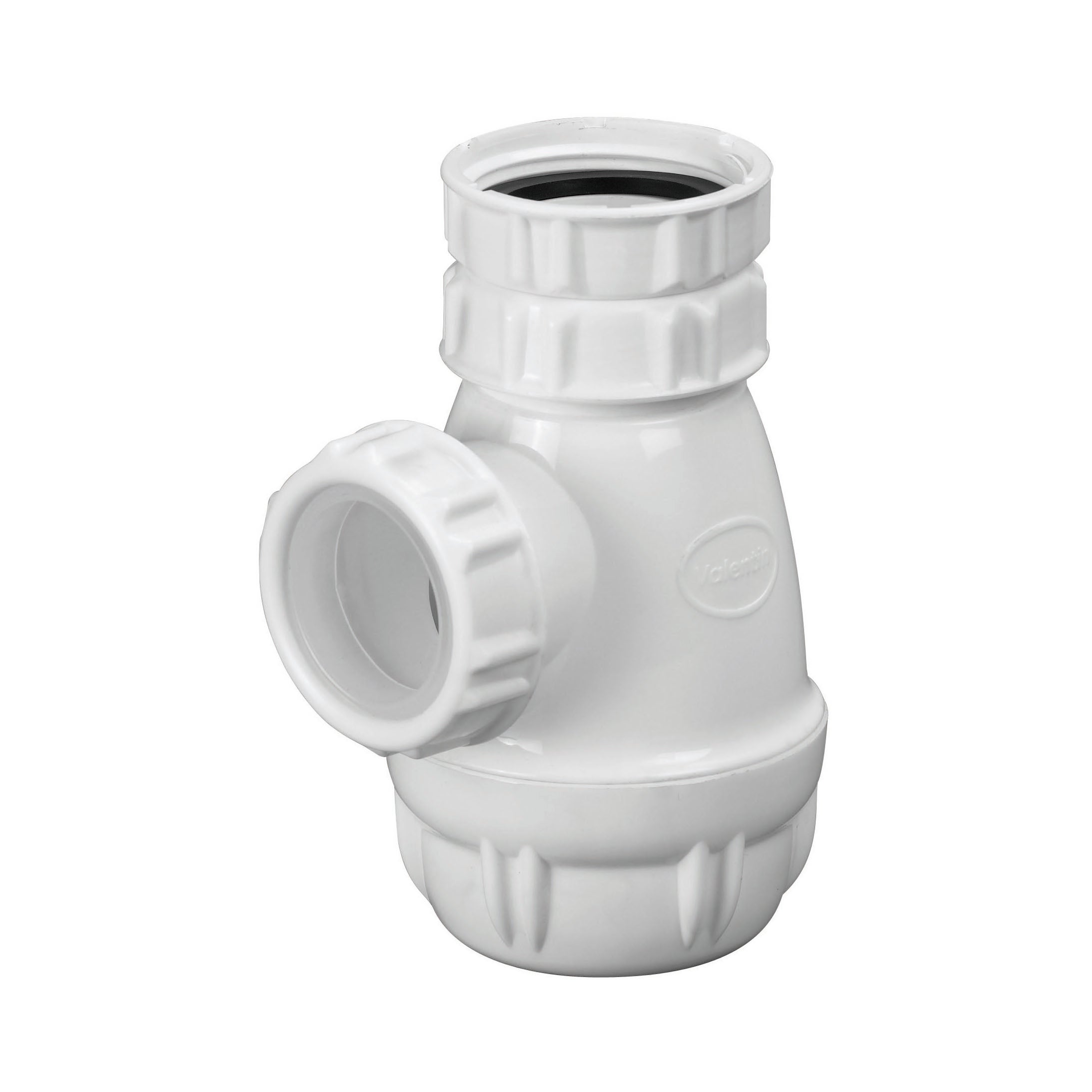 Siphon pour lavabo D. 40 mm, NF, plastique blanc