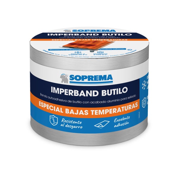 BANDA AUTOADHESIVA IMPERBAND BUTILO ALUMINIO 10 CM 10 M