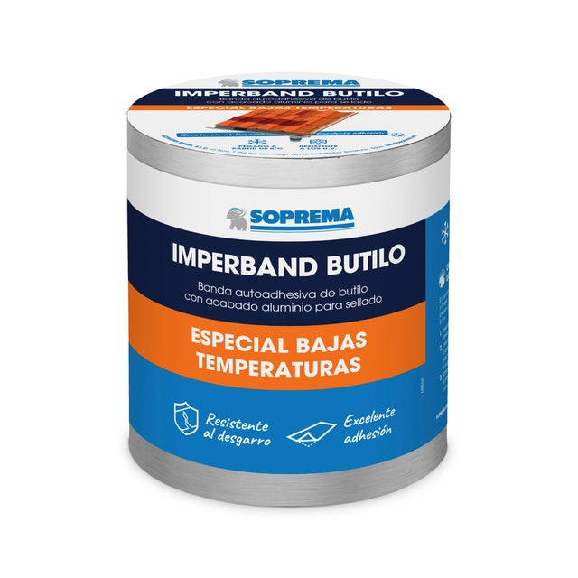 BANDA AUTOADHESIVA IMPERBAND BUTILO ALUMINIO 15 CM 10 M