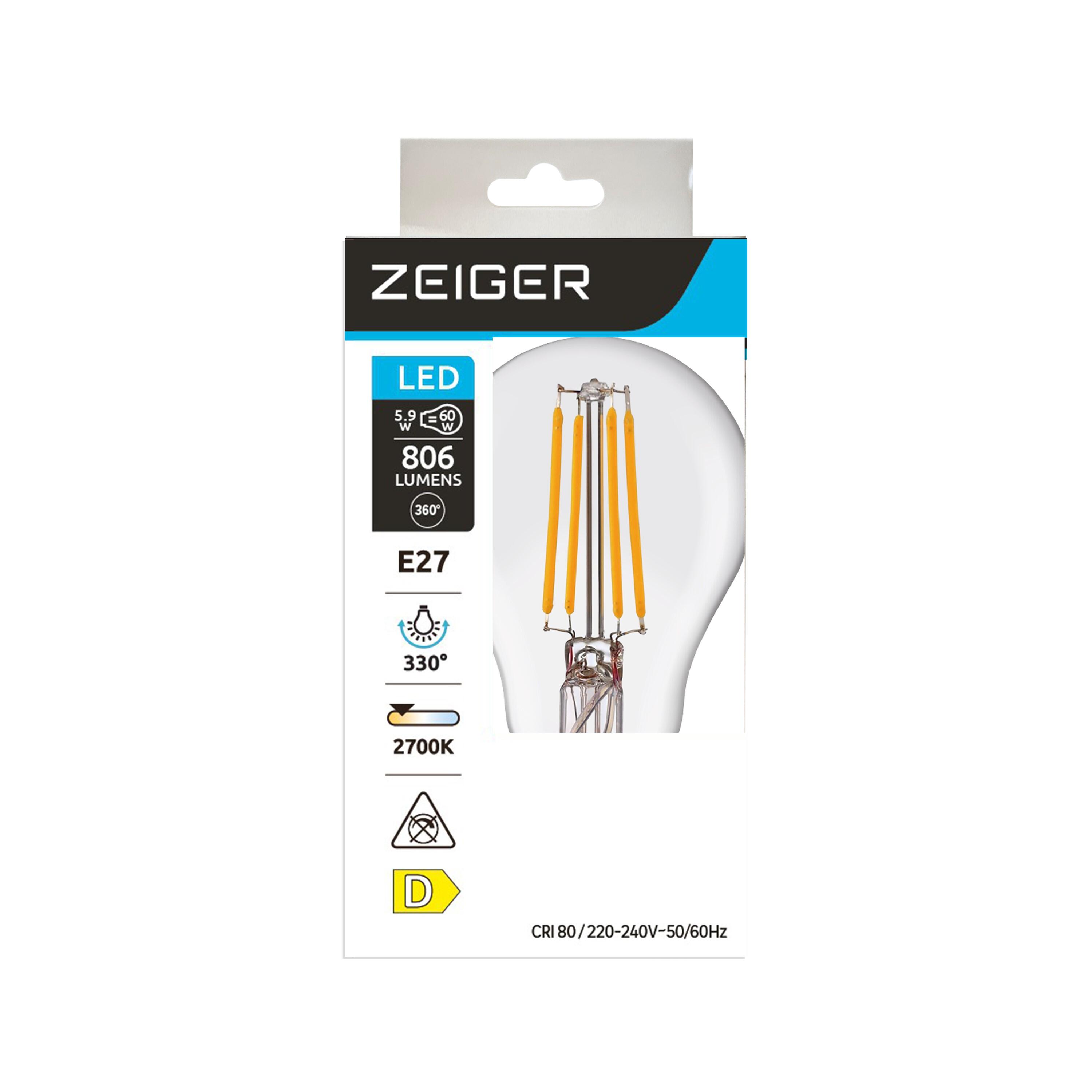 BOMBILLA LED FILAMENTO E27 806LM 5.9 LUZ CALIDA - 2