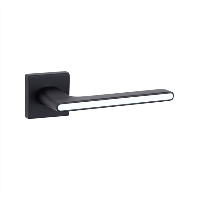 jUEGO DE MANILLA ROSETAS  ZAMAK MOD RCS-810 NEGRO Y BLANCO