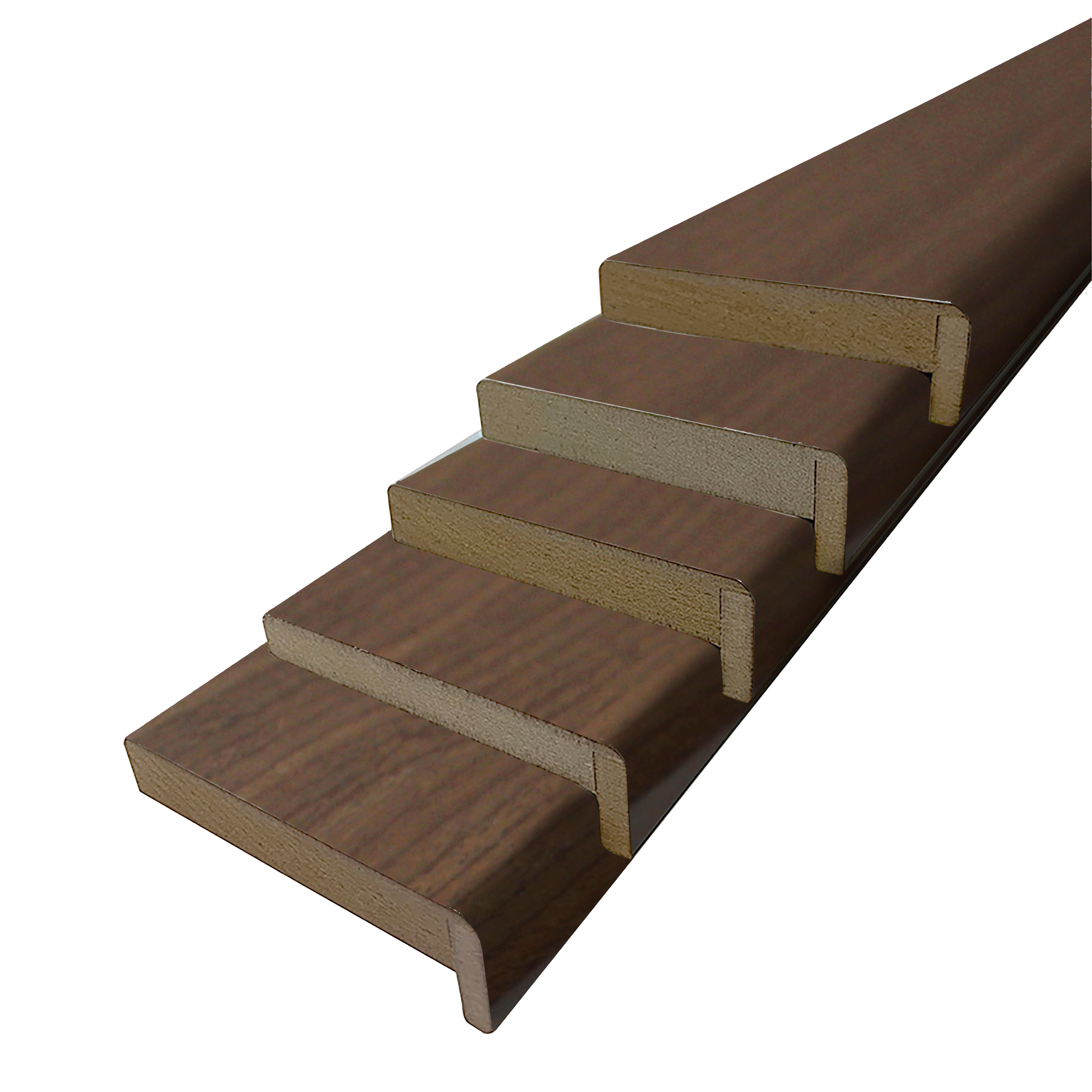 PAQUETE 5 MOLDURAS ALA 10 MM. RECHAPADA NOGAL - 2