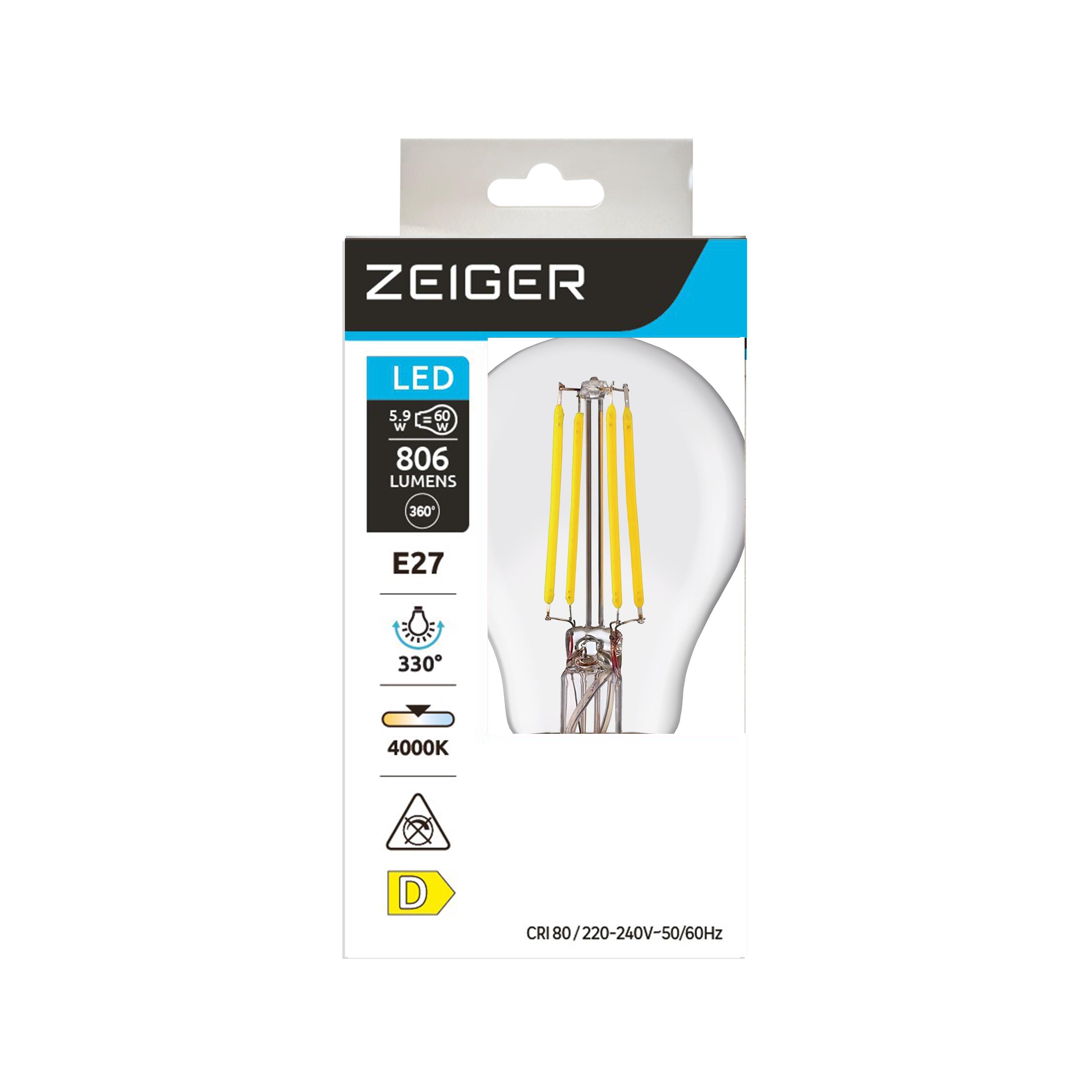 BOMBILLA LED FILAMENTO E27 806LM 5.9W LUZ NEUTRA - 2