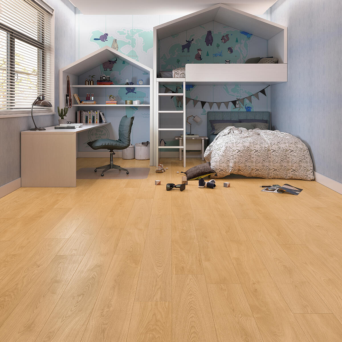 Pavimento SPC Nuva Lugha miele Sp 4.6 mm ARTENS con sottopavimento integrato 2.455 m² - 2