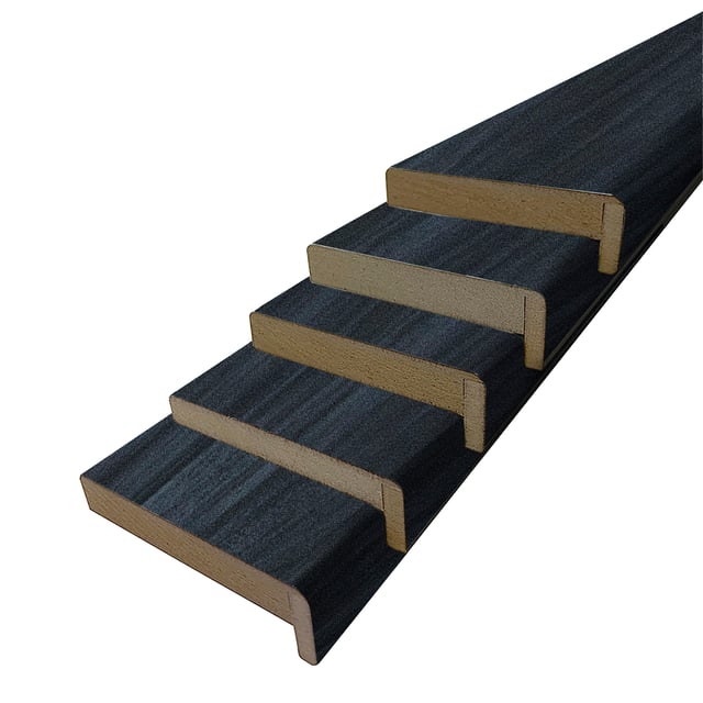 KIT MOLDURAS MELAMINA LISA BLACK ALA 10