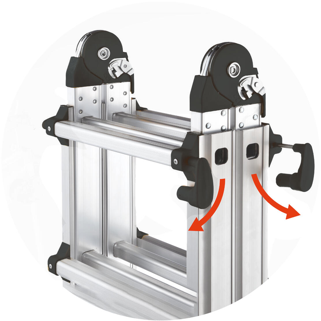 ESCALERA MULTIPOSICIÓN TELESCOPICA 5 PELDAÑOS - 4