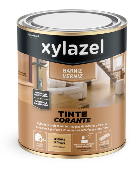 BARNIZ SINTÉTICO SATINADO XYLAZEL 4L INCOLORO - 1