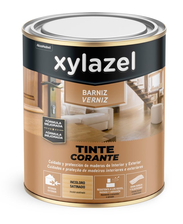 BARNIZ SINTÉTICO SATINADO XYLAZEL 4L INCOLORO