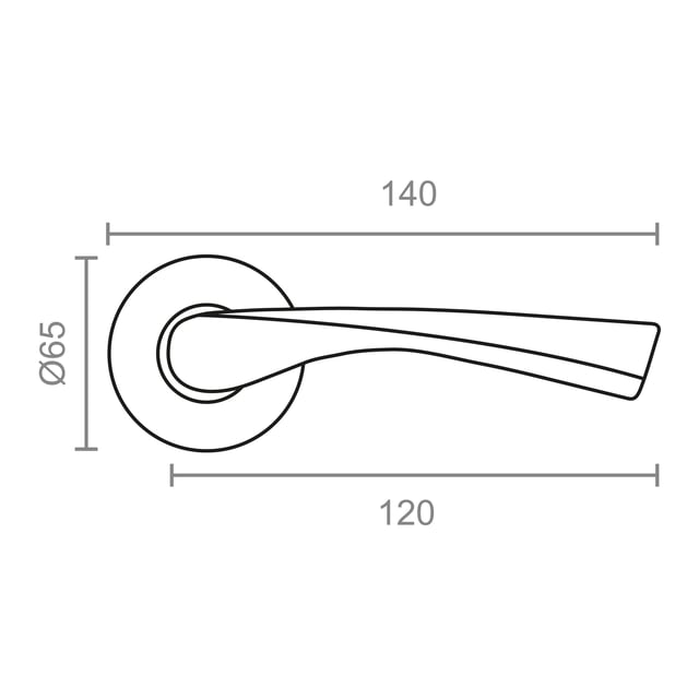 JUEGO DE MANILLA ROSETA ALUMINIO ANCHA NEGRO  MODELO 707 MICEL