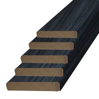 KIT MOLDURAS MELAMINA LISA BLACK - 1