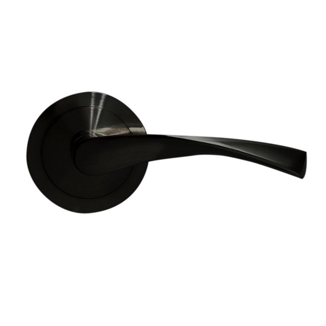 JUEGO DE MANILLA ROSETA ALUMINIO ANCHA NEGRO  MODELO 707 MICEL