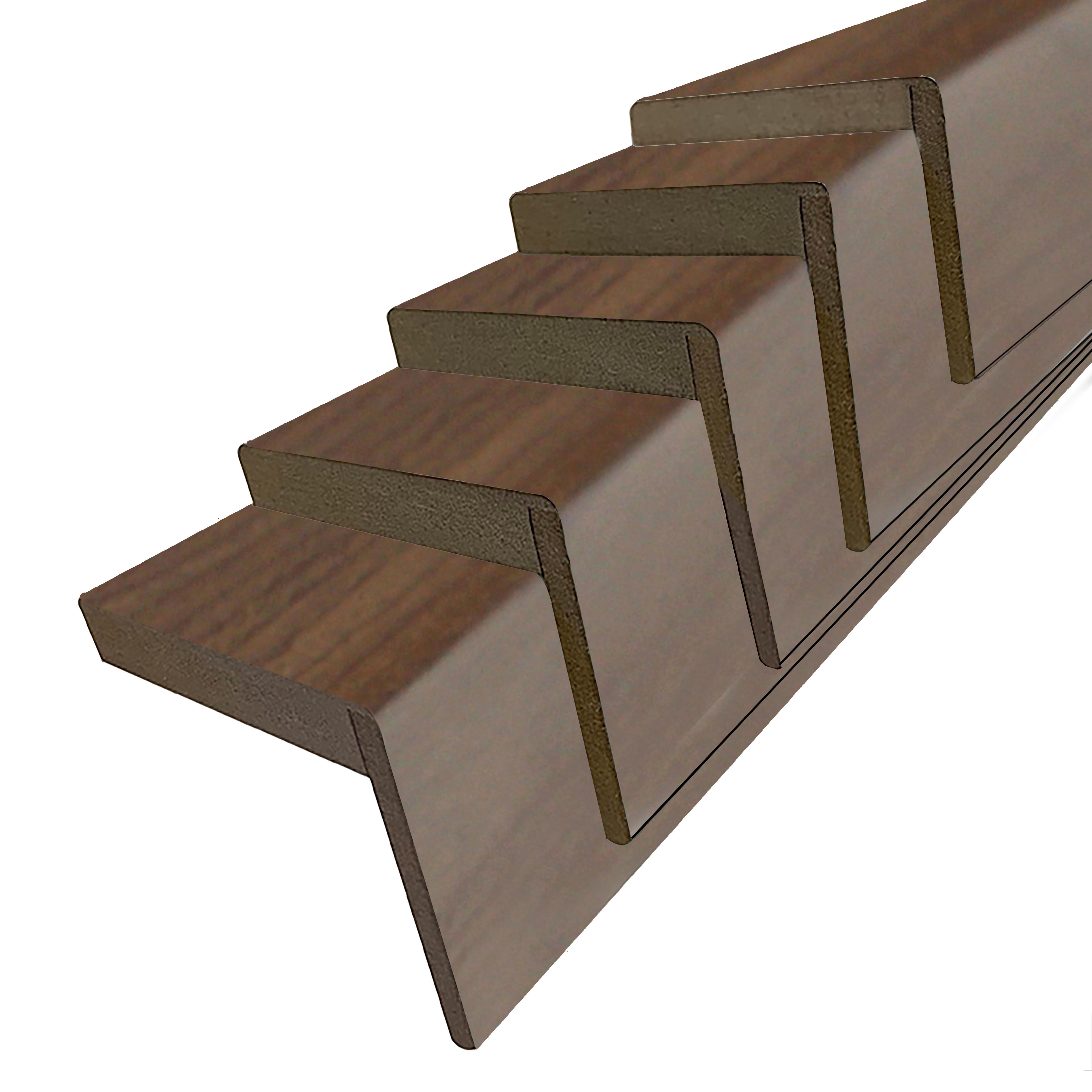 PAQUETE 5 MOLDURAS ALA 45 MM RECHAPADA NOGAL R04M - 2