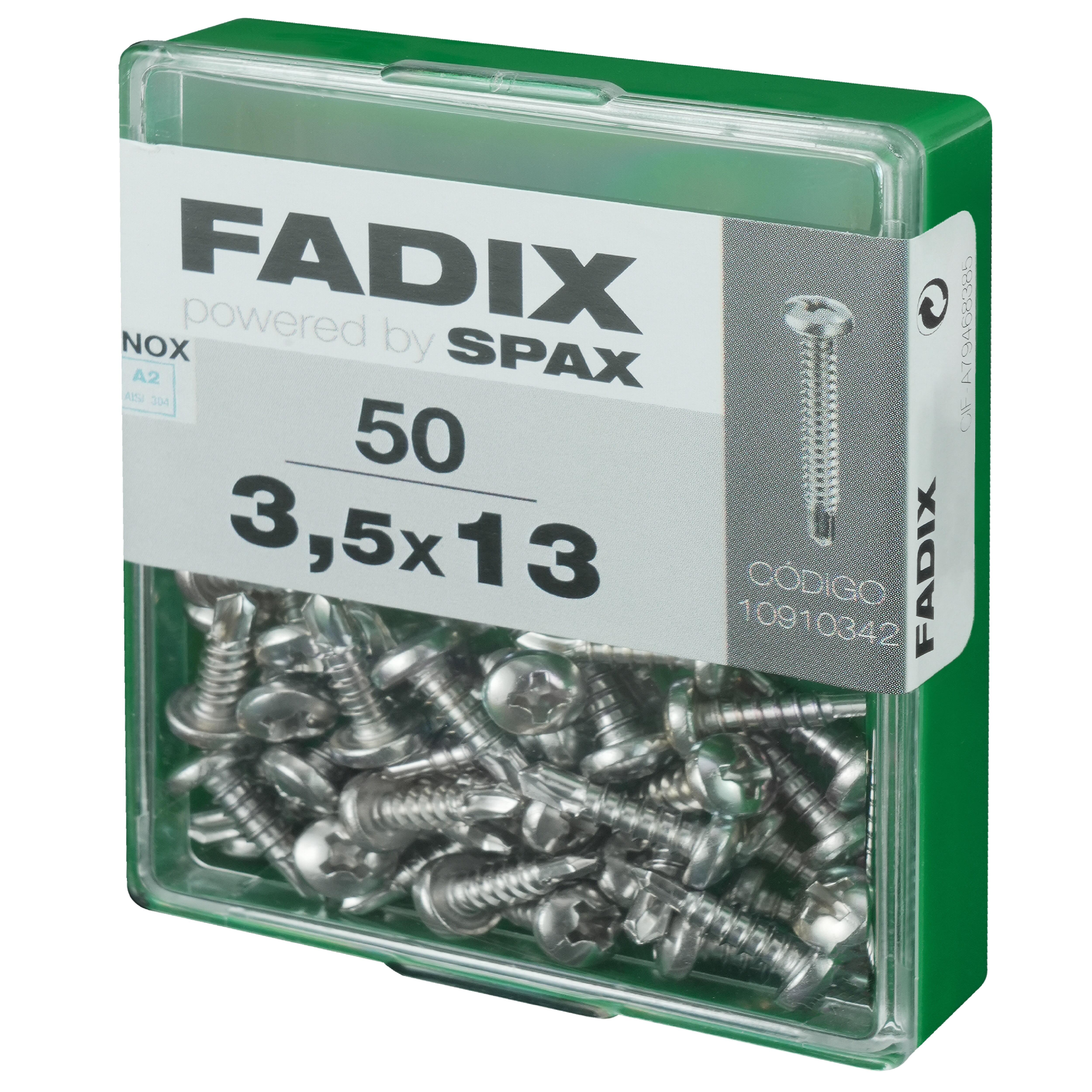 TORNILLOS ROSCA CHAPA PARA METAL ACERO INOX 3,5X13MM. 50UDS - 2