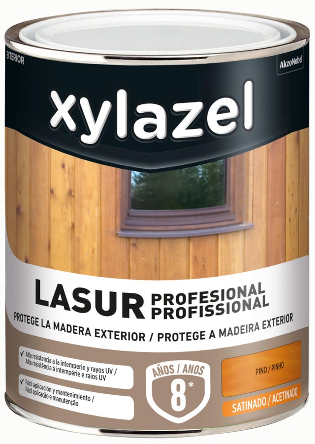 LASUR SINTÉTICO SATINADO XYLAZEL 4L PINO