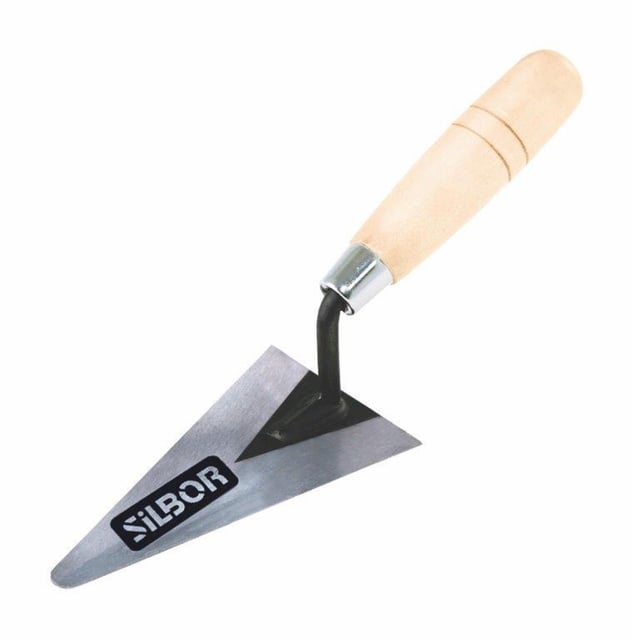 PALETIN PUNTA REDONDA 130MM SOLDADA MANGO MADERA