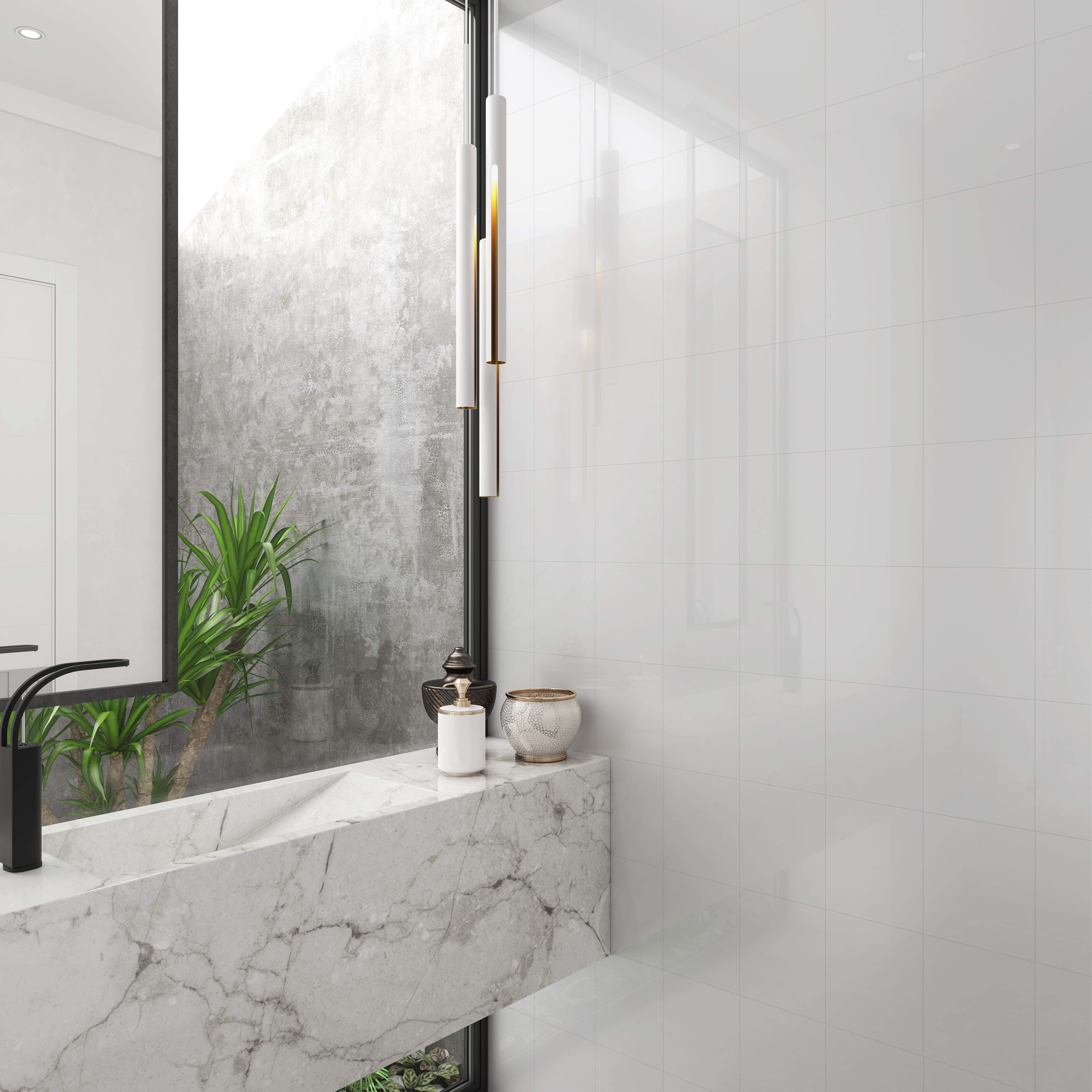 AZULEJO PASTA ROJA 20X20CM BLANCO BRILLO - 2