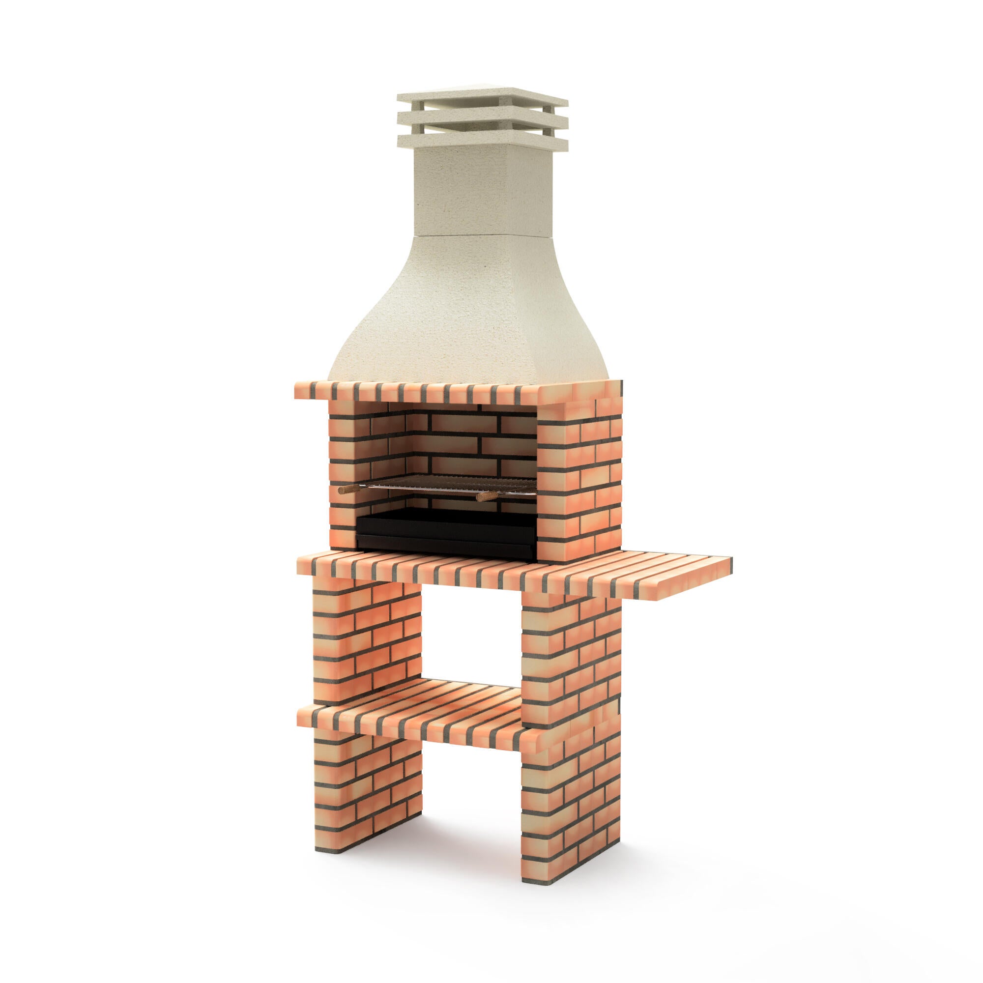 Barbacoa de obra movelar ladrillo madera y carbón barbacoa taos recomendado para menos de 6 personas