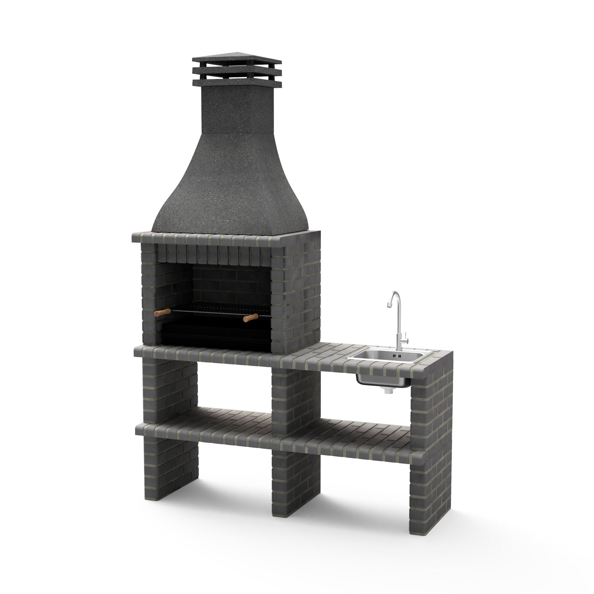 Barbacoa de obra movelar ladrillo madera y carbón barbacoa khiva recomendado para de 6 a 10 personas