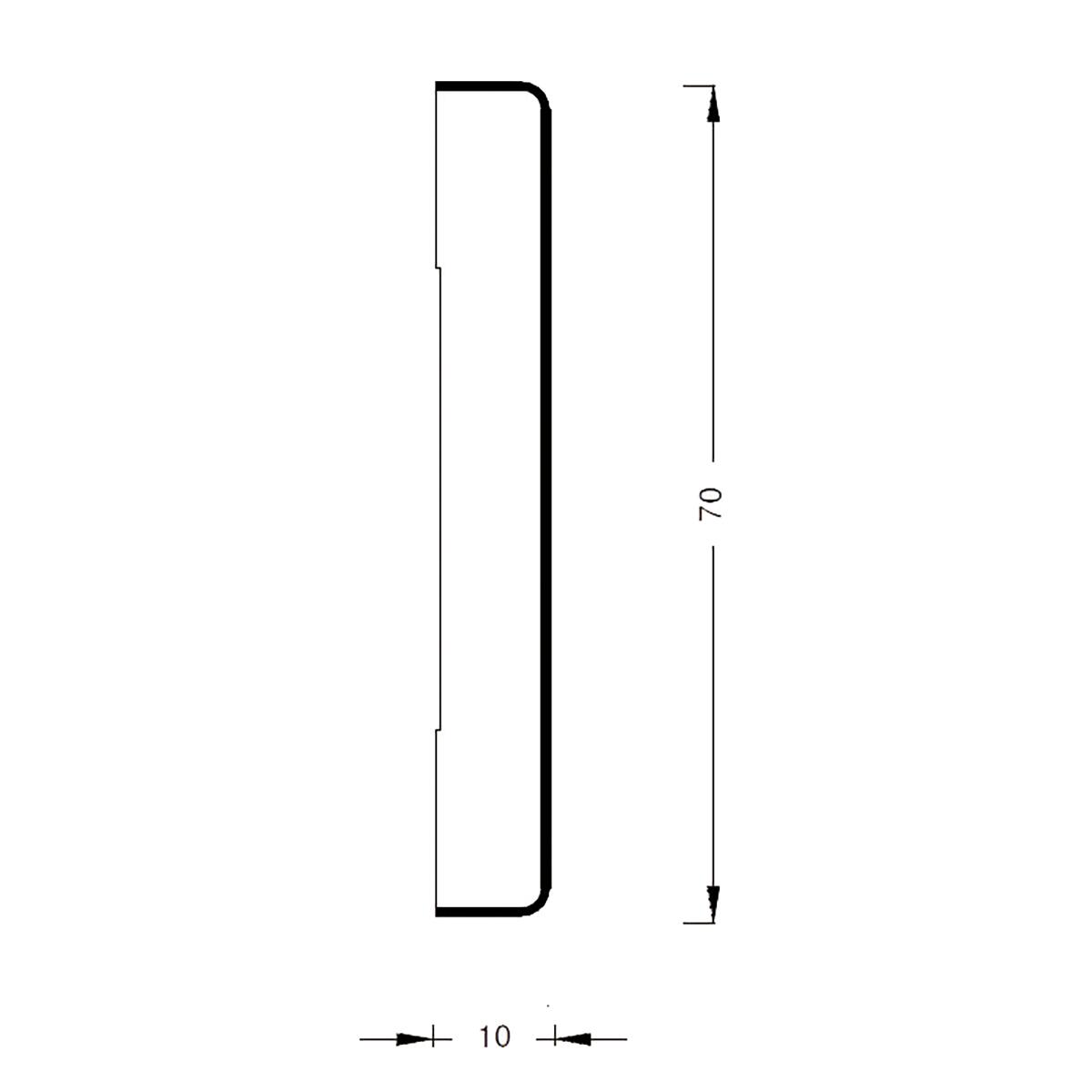 Coprifilo per porta da interno Mostrina tanganika in legno colore noce scuro P 10 x H 70 x L 2250 mm - 6