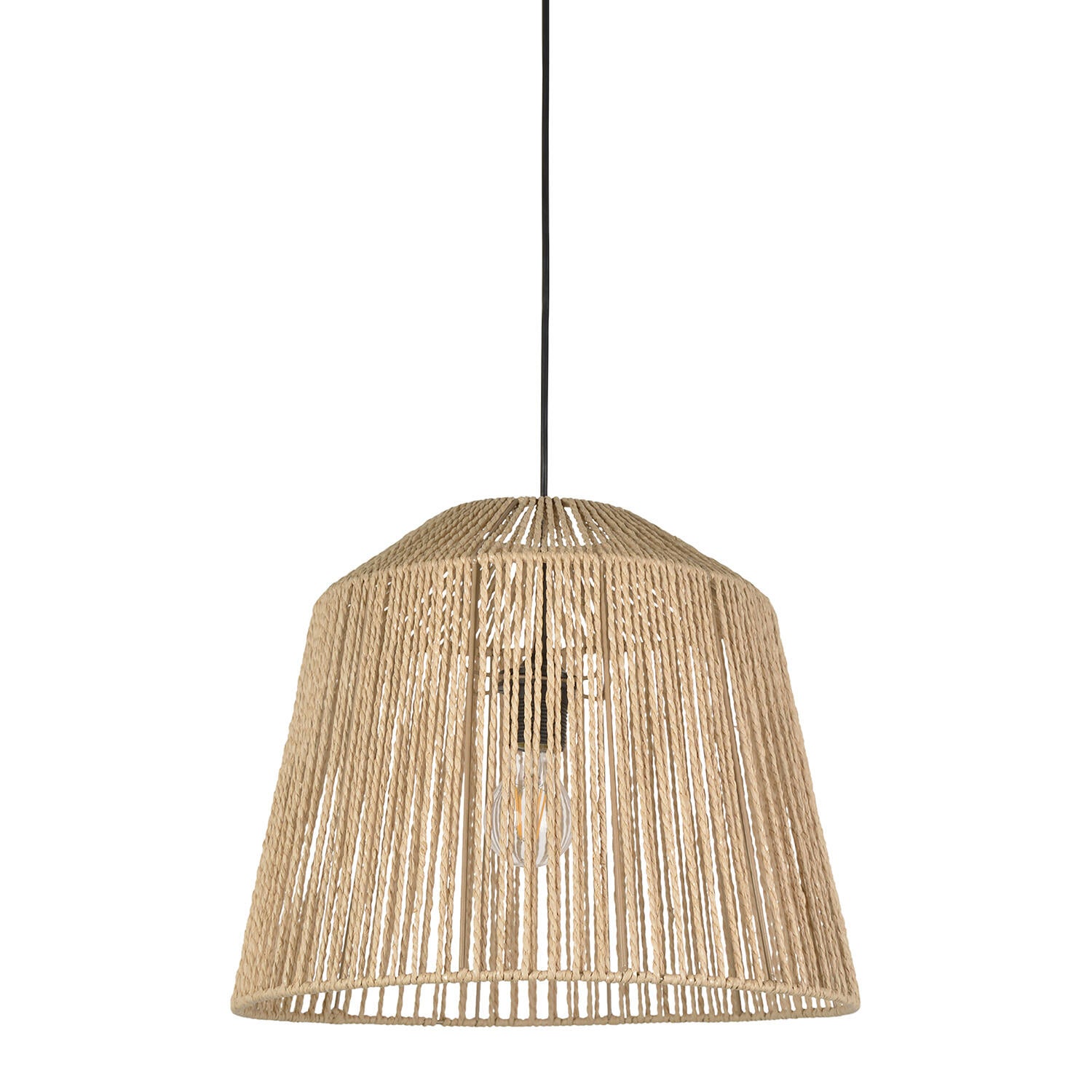 Lámpara de techo colgante de papel beige 1 luz E27 Quintana 40 cm y altura regulable - 4