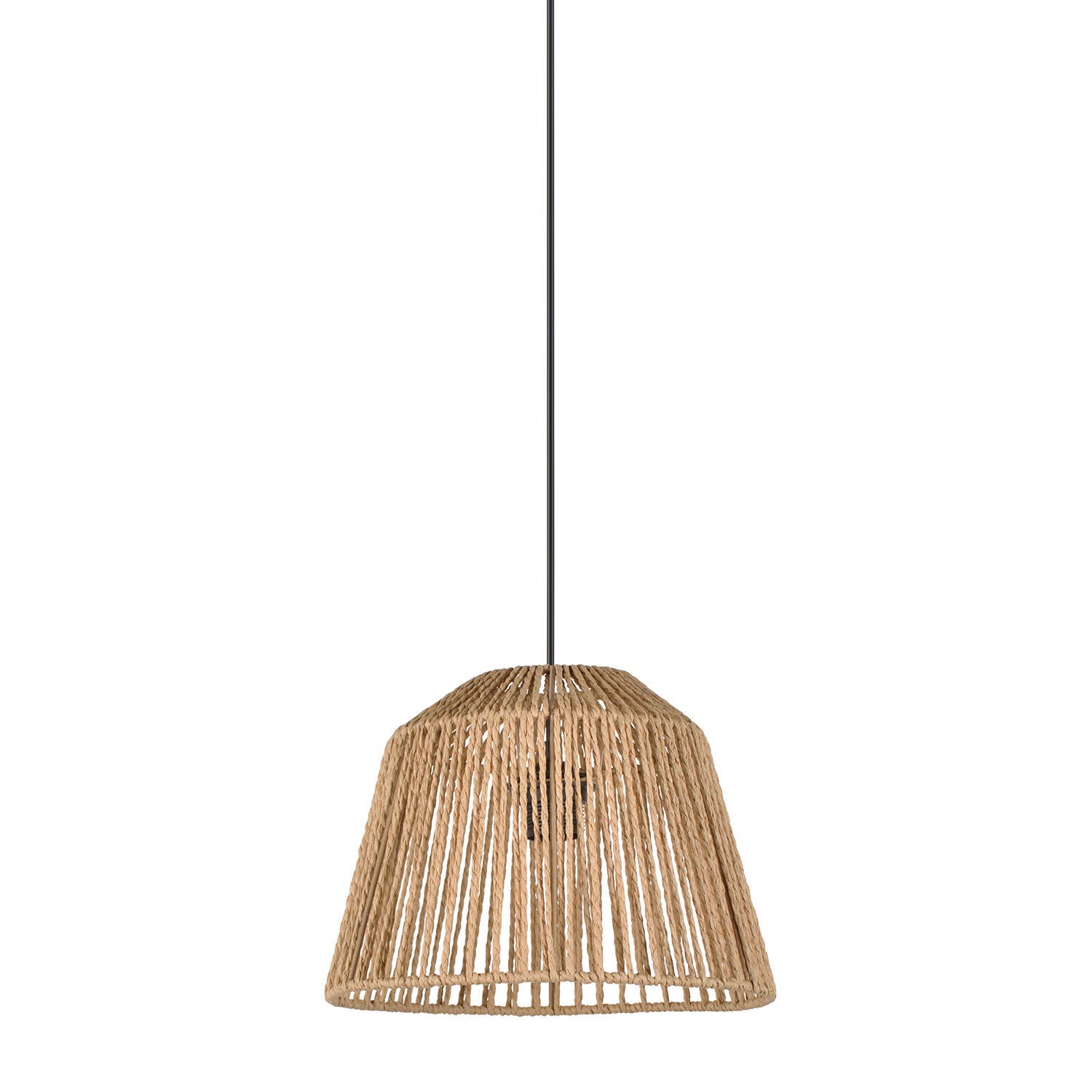 Lámpara de techo colgante de papel beige 1 luz E27 Quintana 29 cm y altura regulable - 4