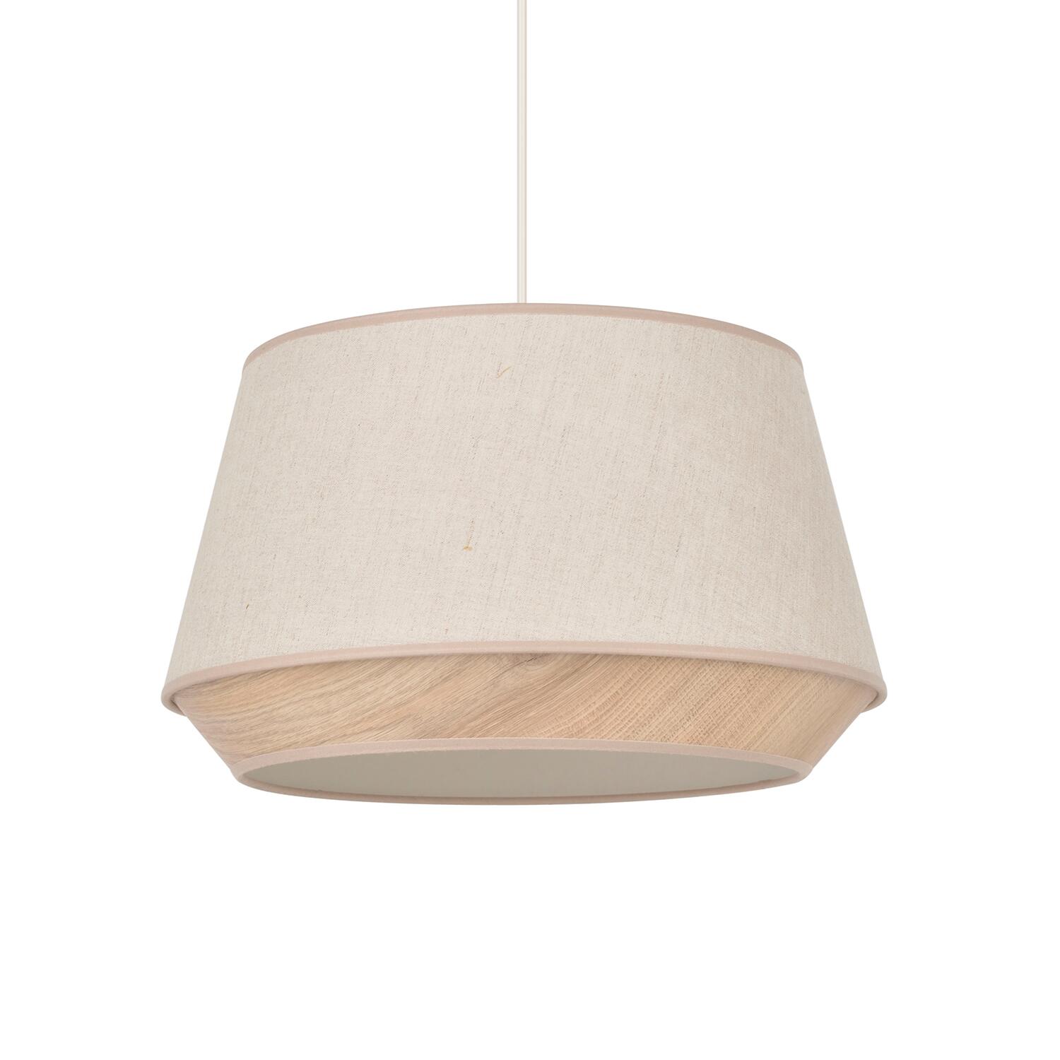 Lámpara de techo colgante de algodón beige 1 luz E27 Sír 38 cm y altura regulable - 4