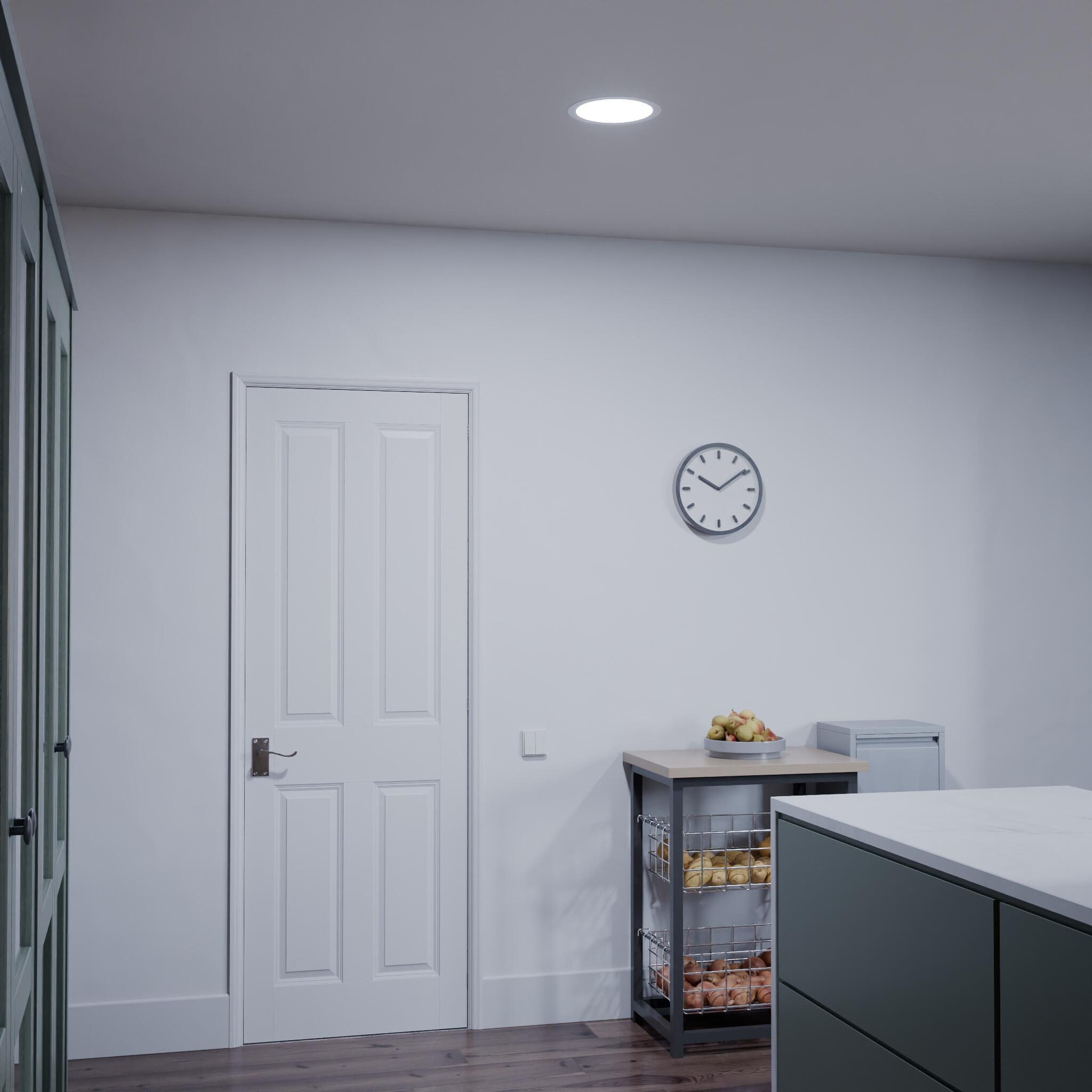 Alverlamp  Downlight Led Empotrable Redondo 1962 Luz Frío 6000K Ip20, Foco Led Empotrado Para Techos Blanco , Leroy Merlin