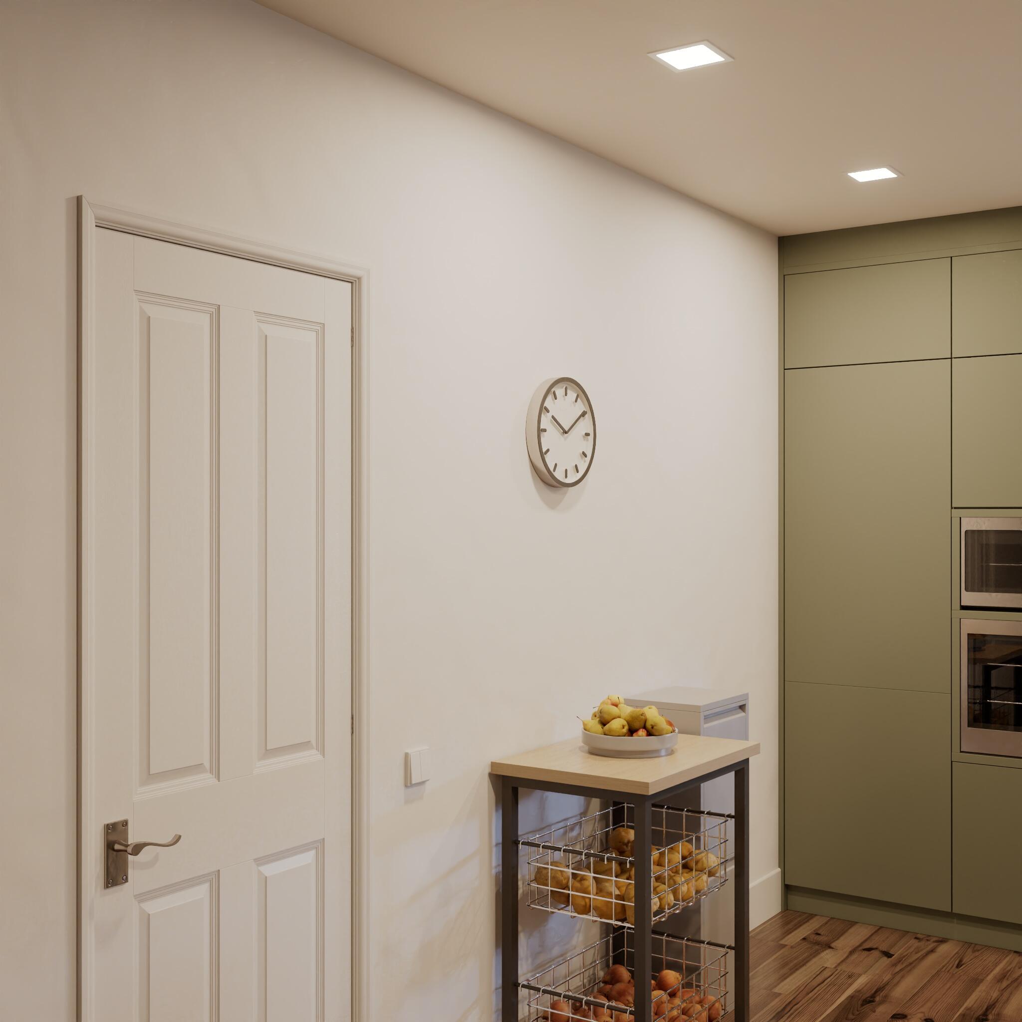 Alverlamp  Downlight Led Empotrable Cuadrado 1134 Luz Cálido 3000K Ip20, Foco Led Empotrado Para Techos Blanco , Leroy Merlin