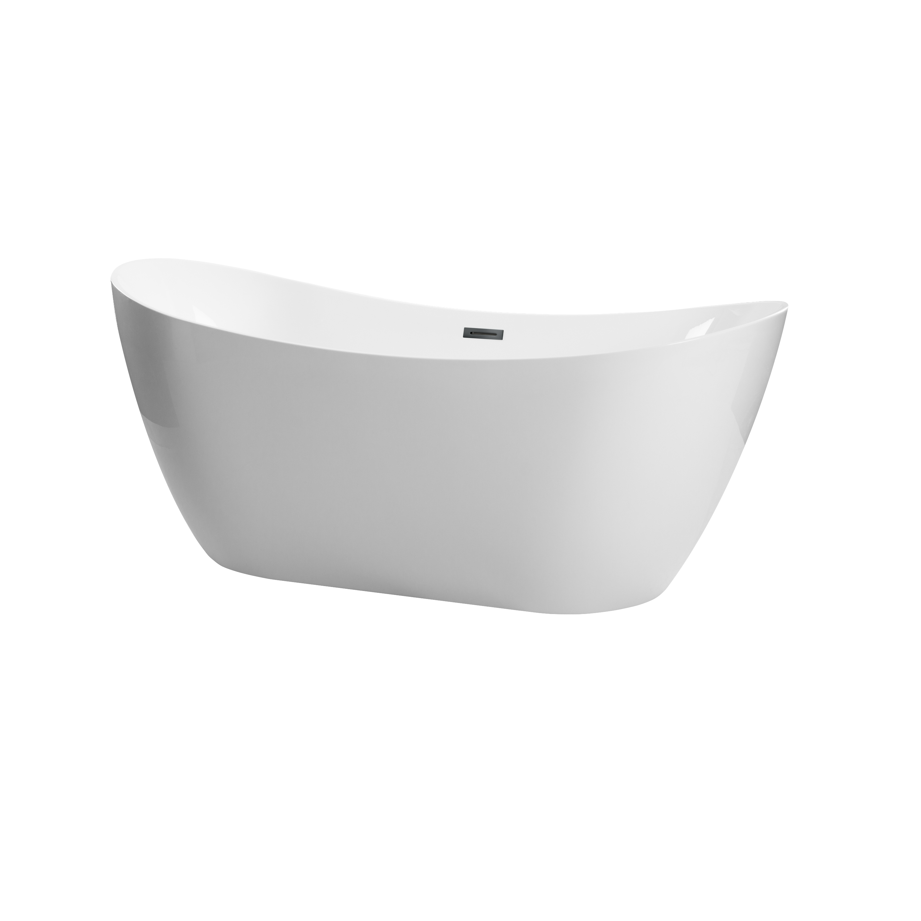Wanna wolnostojąca Malta 170x77 cm szary odpływ Corciano